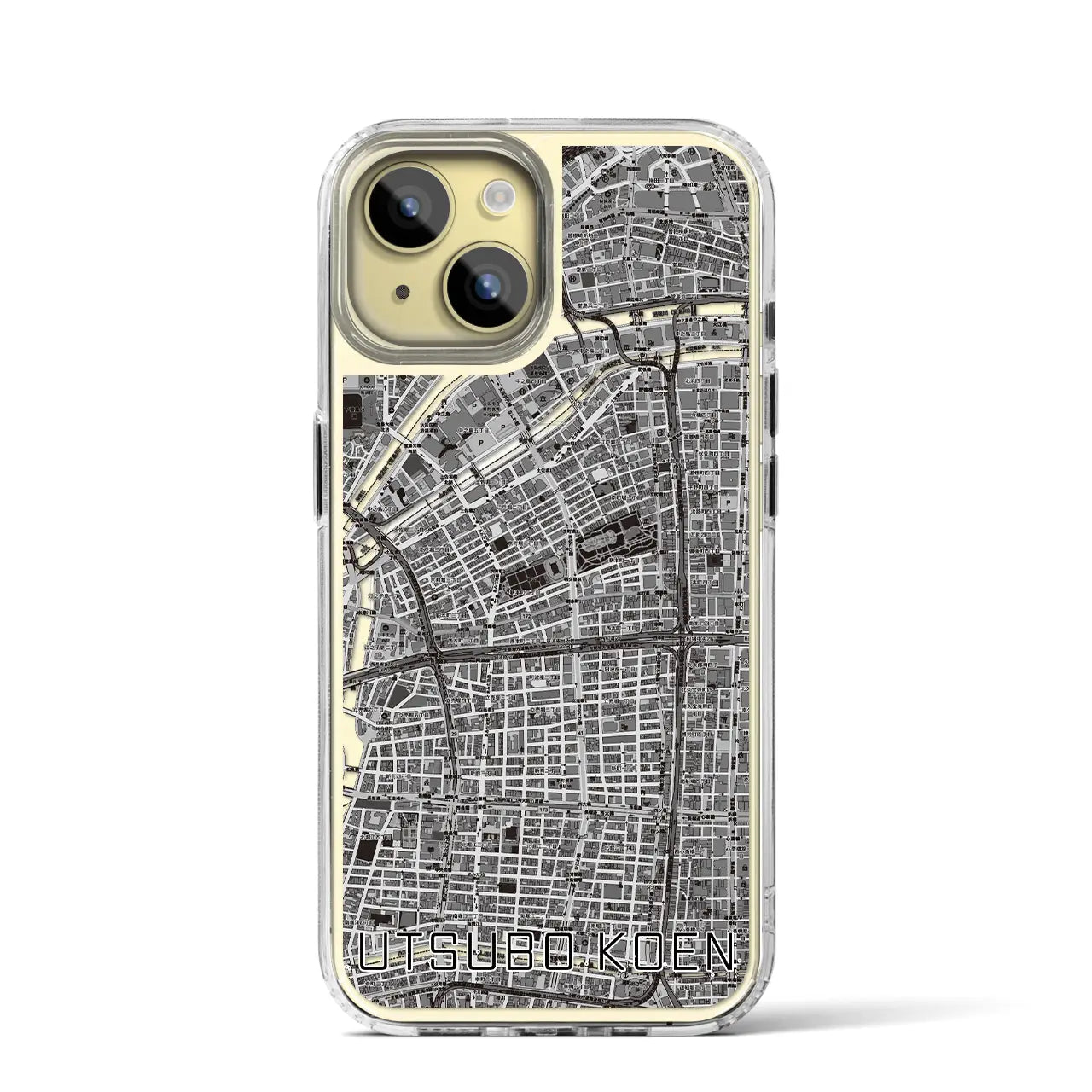 【靱公園(大阪府)】地図柄iPhoneケース(MagSafeタイプ)