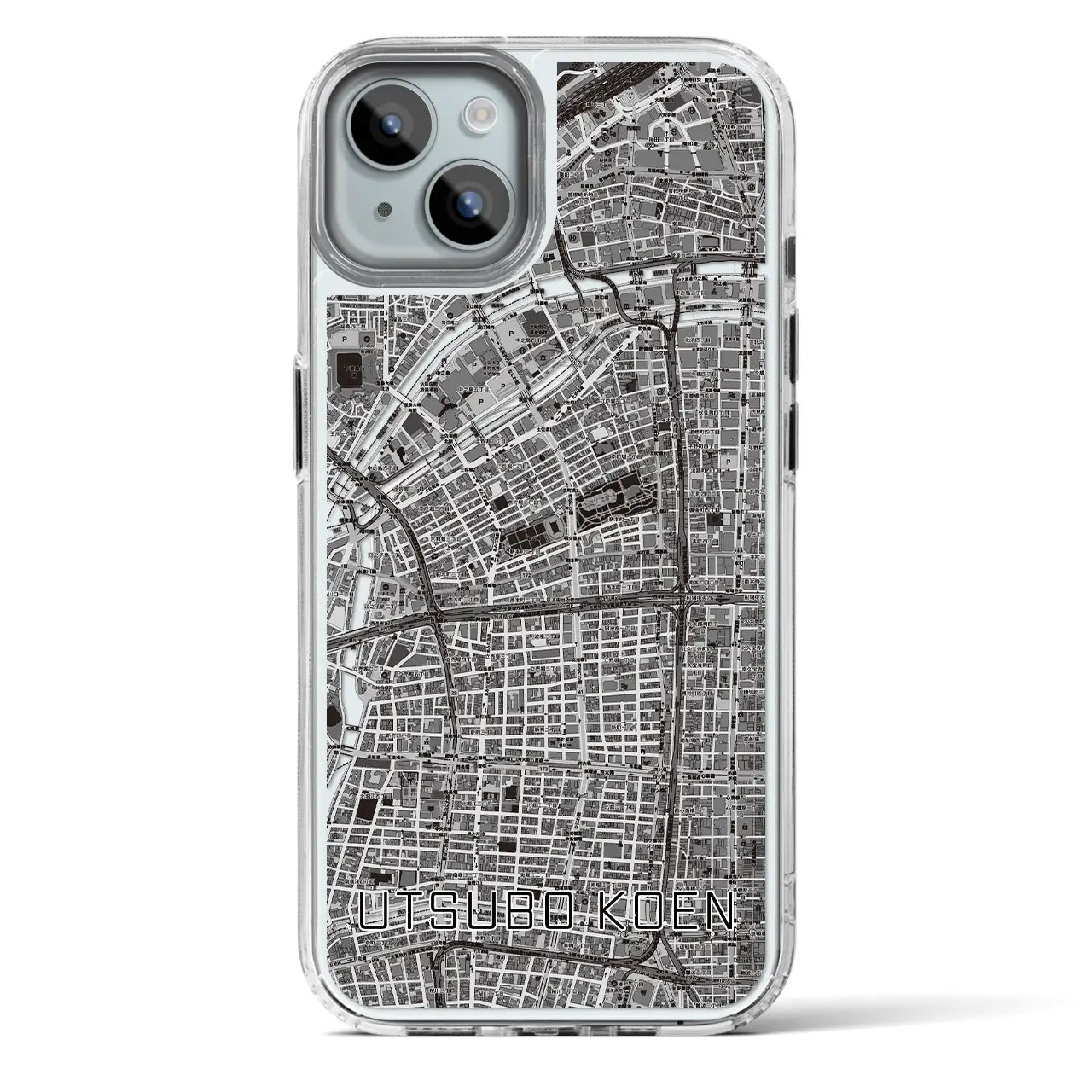 【靱公園(大阪府)】地図柄iPhoneケース(MagSafeタイプ)