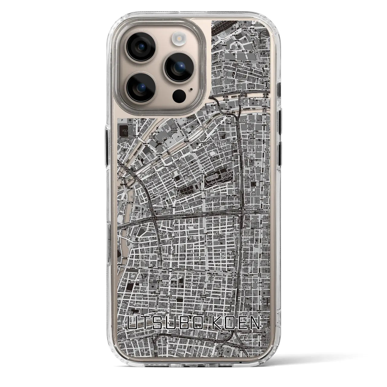 【靱公園(大阪府)】地図柄iPhoneケース(MagSafeタイプ)