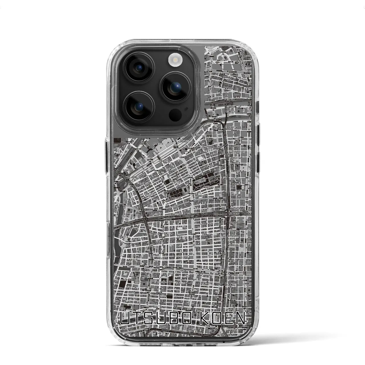 【靱公園(大阪府)】地図柄iPhoneケース(MagSafeタイプ)