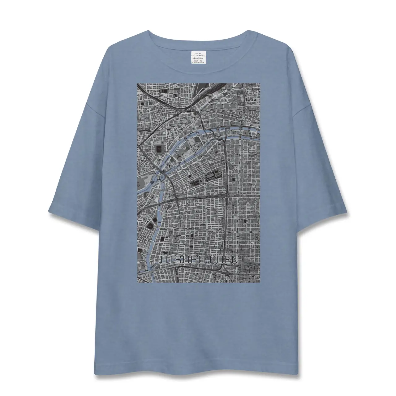 【靱公園(大阪府)】地図柄ビッグシルエットTシャツ