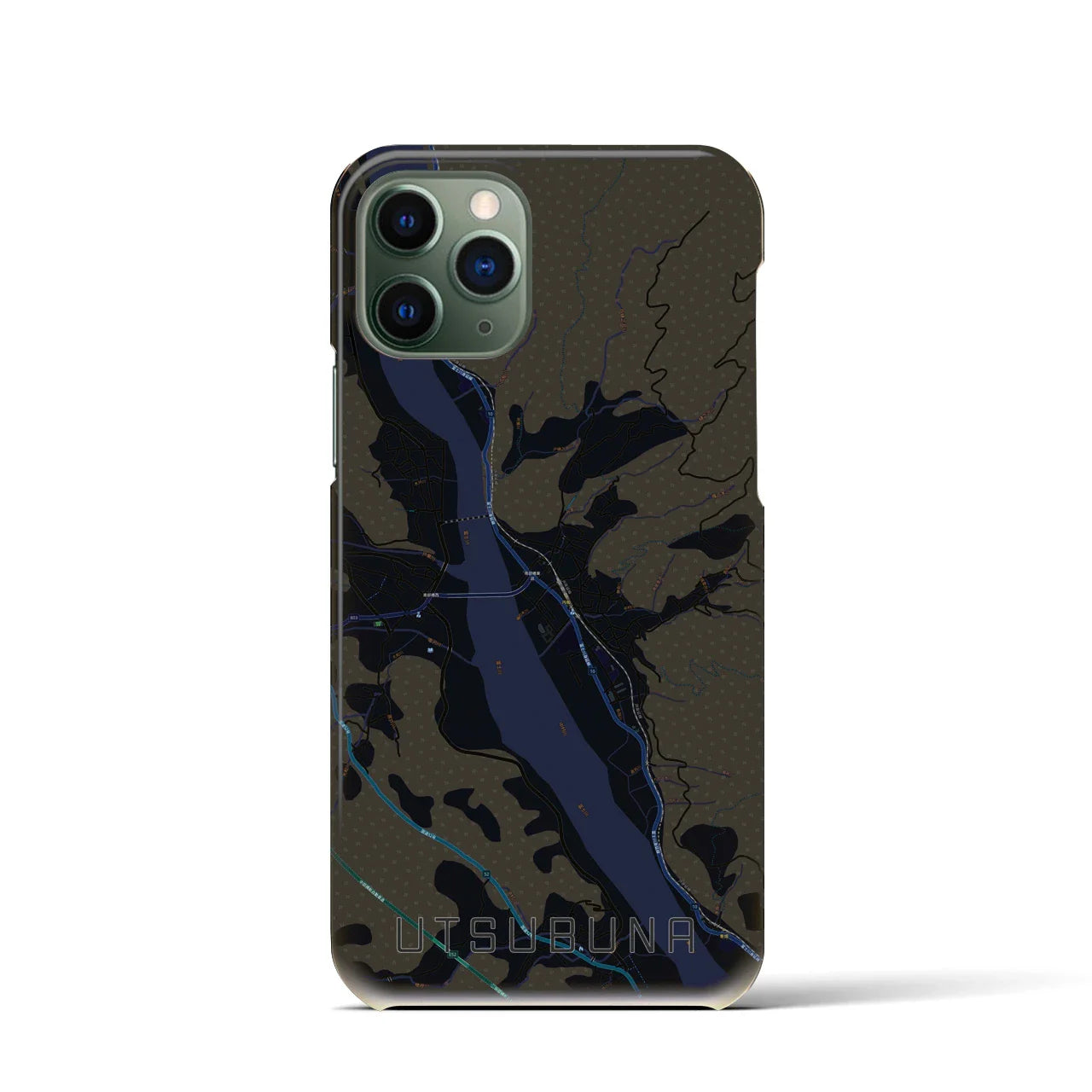 【内船(山梨県)】地図柄iPhoneケース(バックカバータイプ)