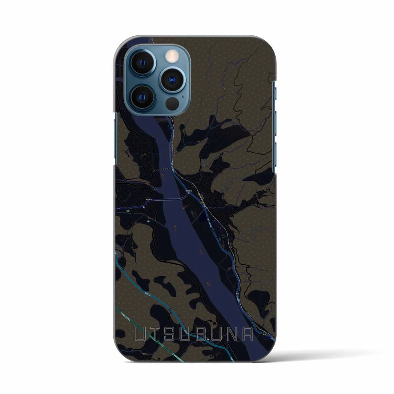 【内船(山梨県)】地図柄iPhoneケース(バックカバータイプ)