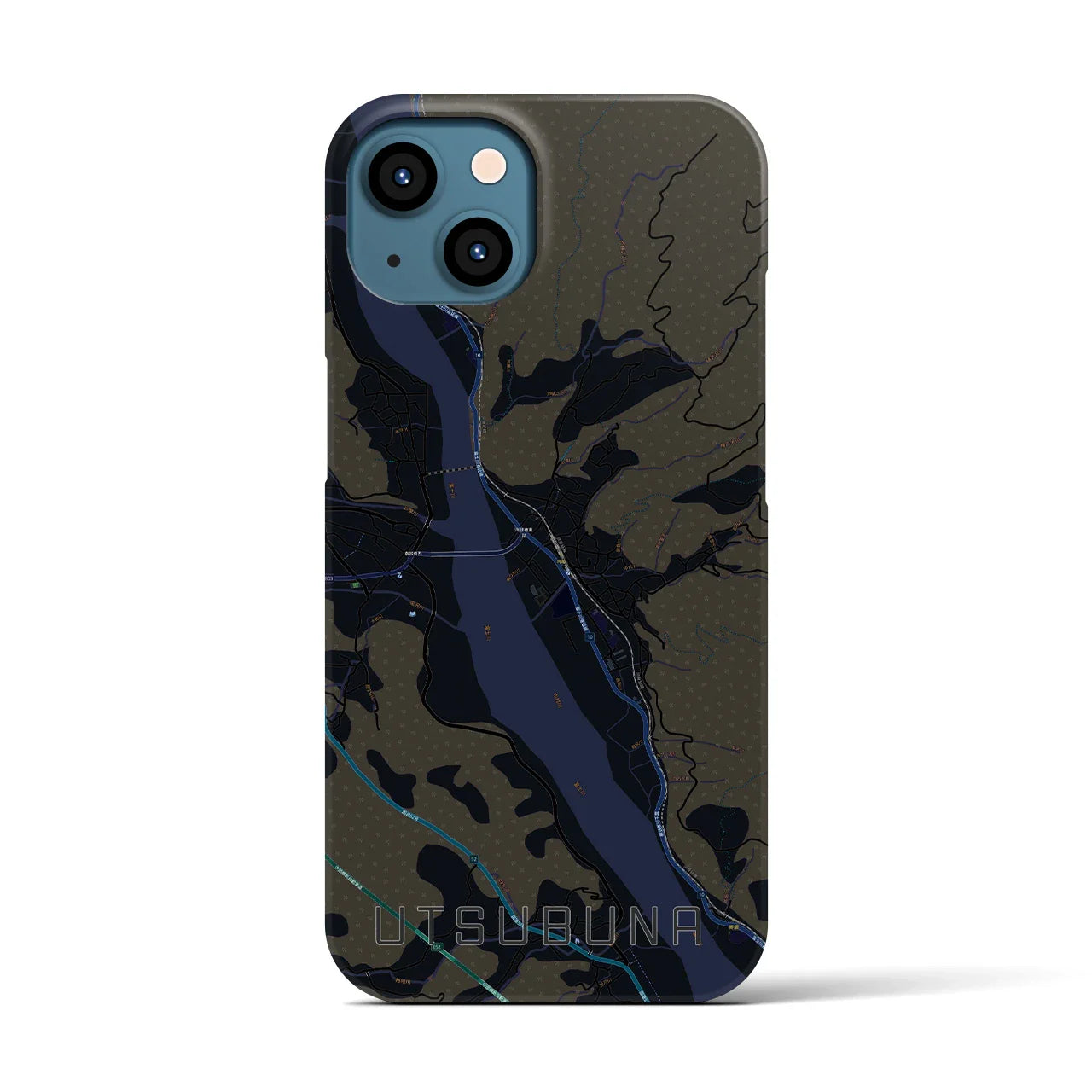 【内船(山梨県)】地図柄iPhoneケース(バックカバータイプ)