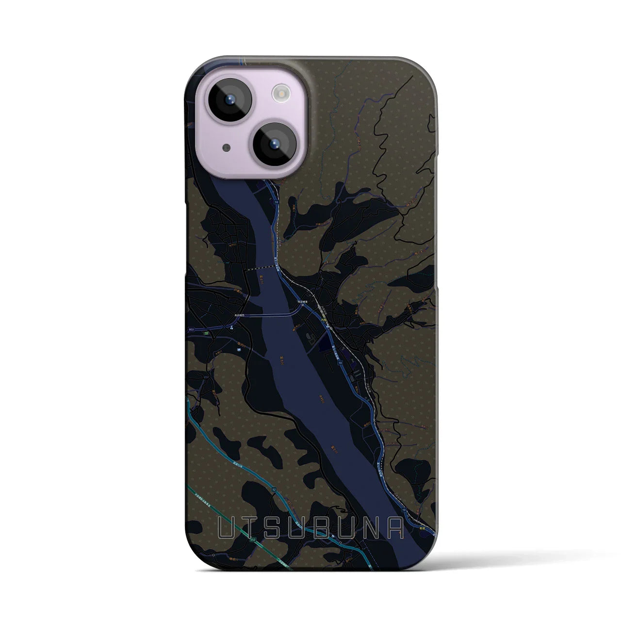 【内船(山梨県)】地図柄iPhoneケース(バックカバータイプ)