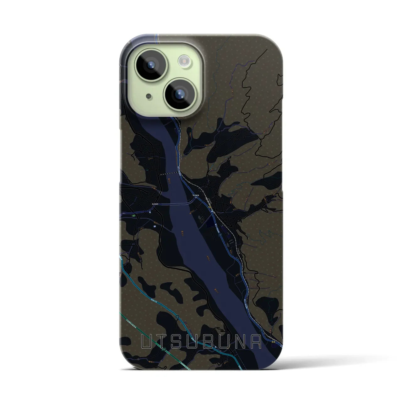【内船(山梨県)】地図柄iPhoneケース(バックカバータイプ)