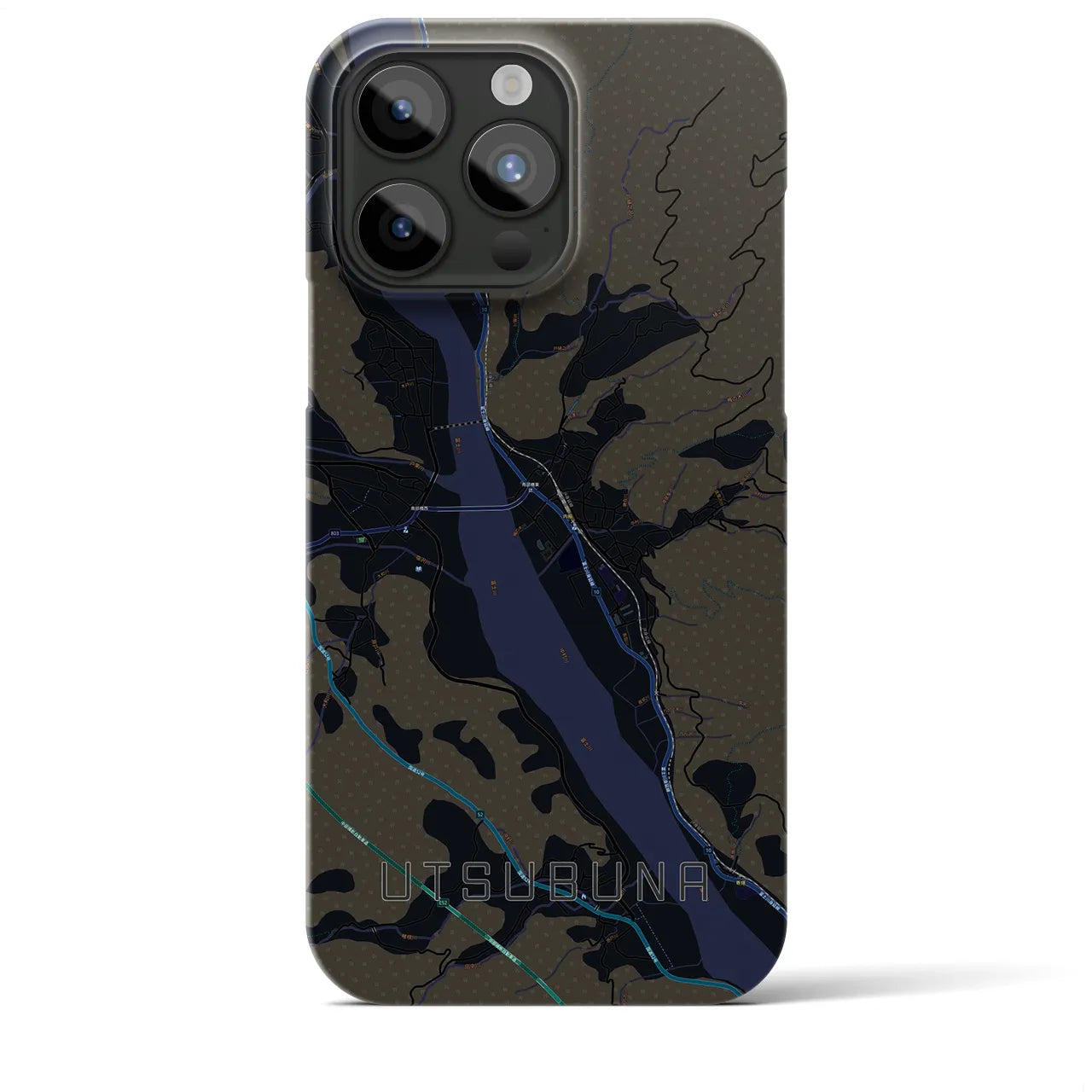 【内船(山梨県)】地図柄iPhoneケース(バックカバータイプ)