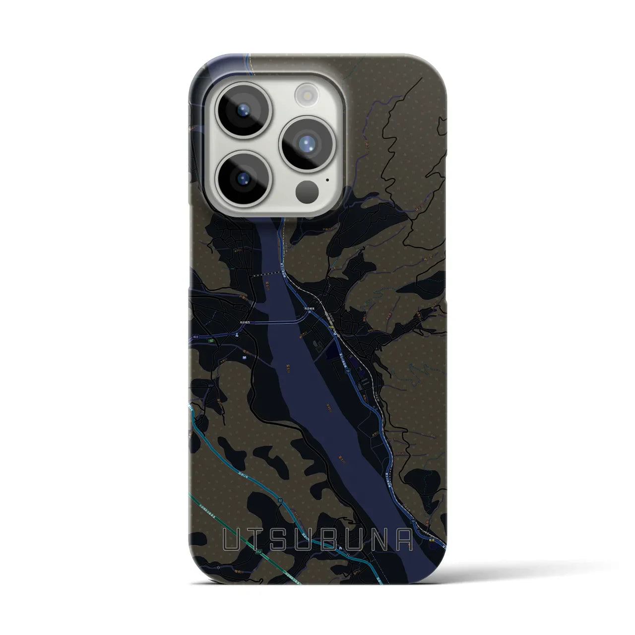 【内船(山梨県)】地図柄iPhoneケース(バックカバータイプ)