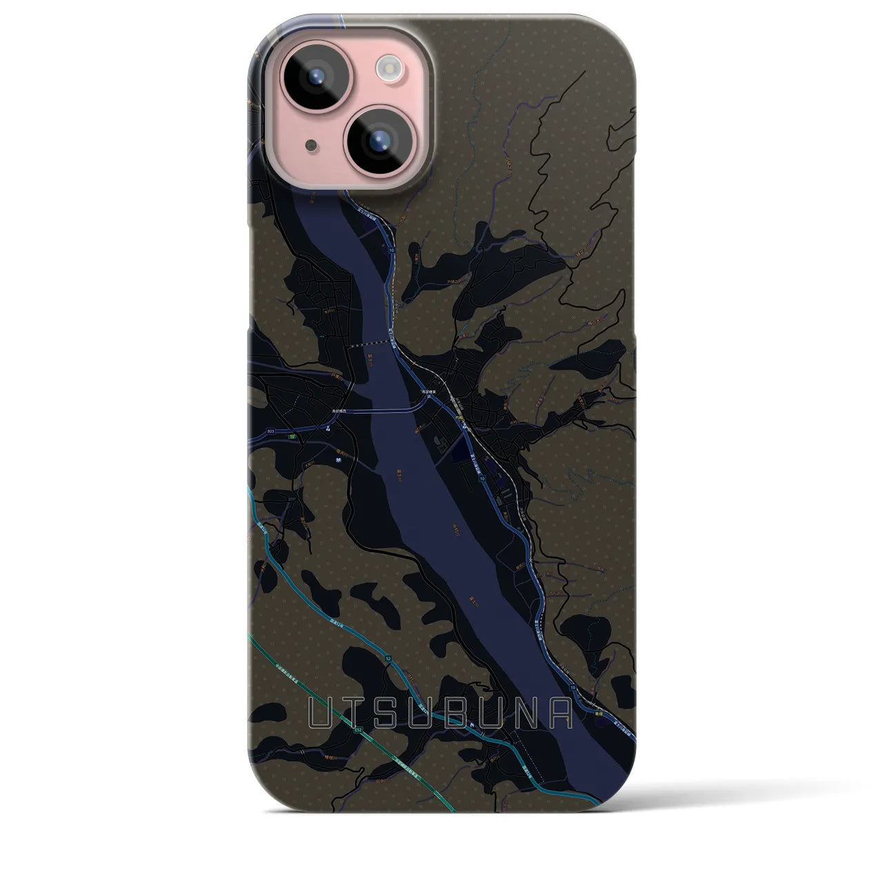 【内船(山梨県)】地図柄iPhoneケース(バックカバータイプ)