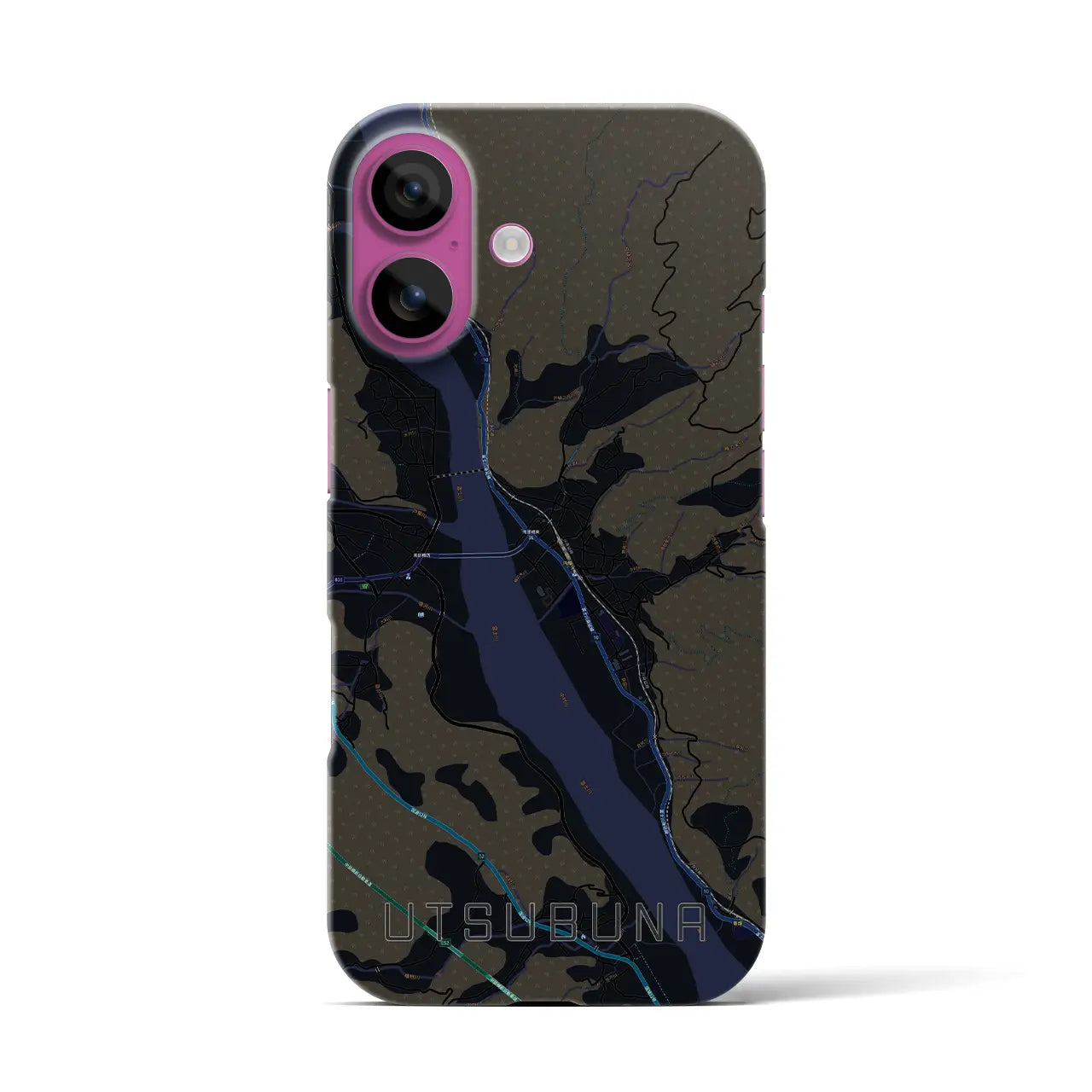 【内船(山梨県)】地図柄iPhoneケース(バックカバータイプ)