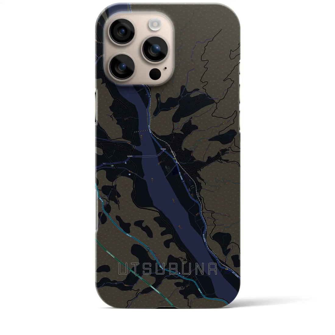 【内船(山梨県)】地図柄iPhoneケース(バックカバータイプ)