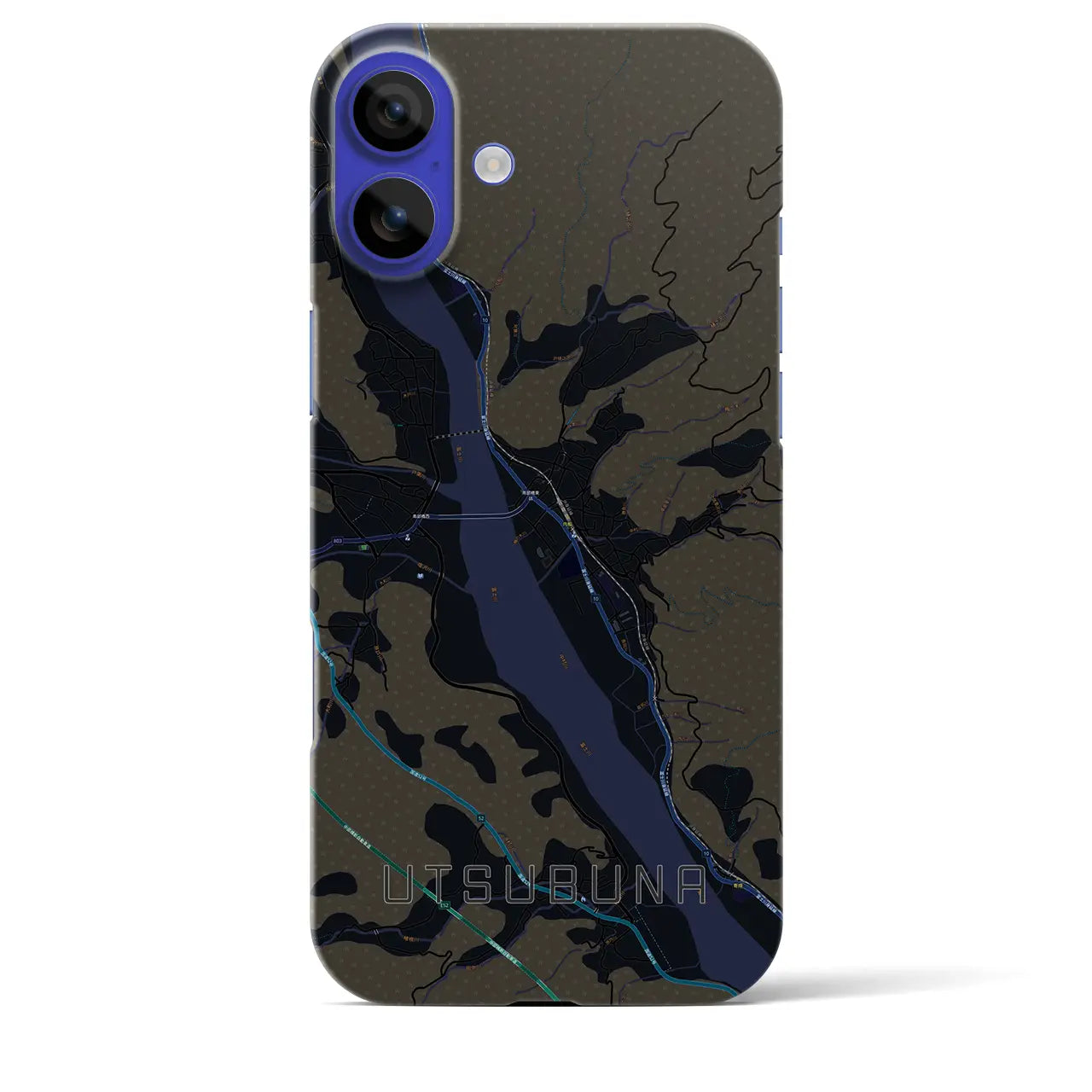 【内船(山梨県)】地図柄iPhoneケース(バックカバータイプ)