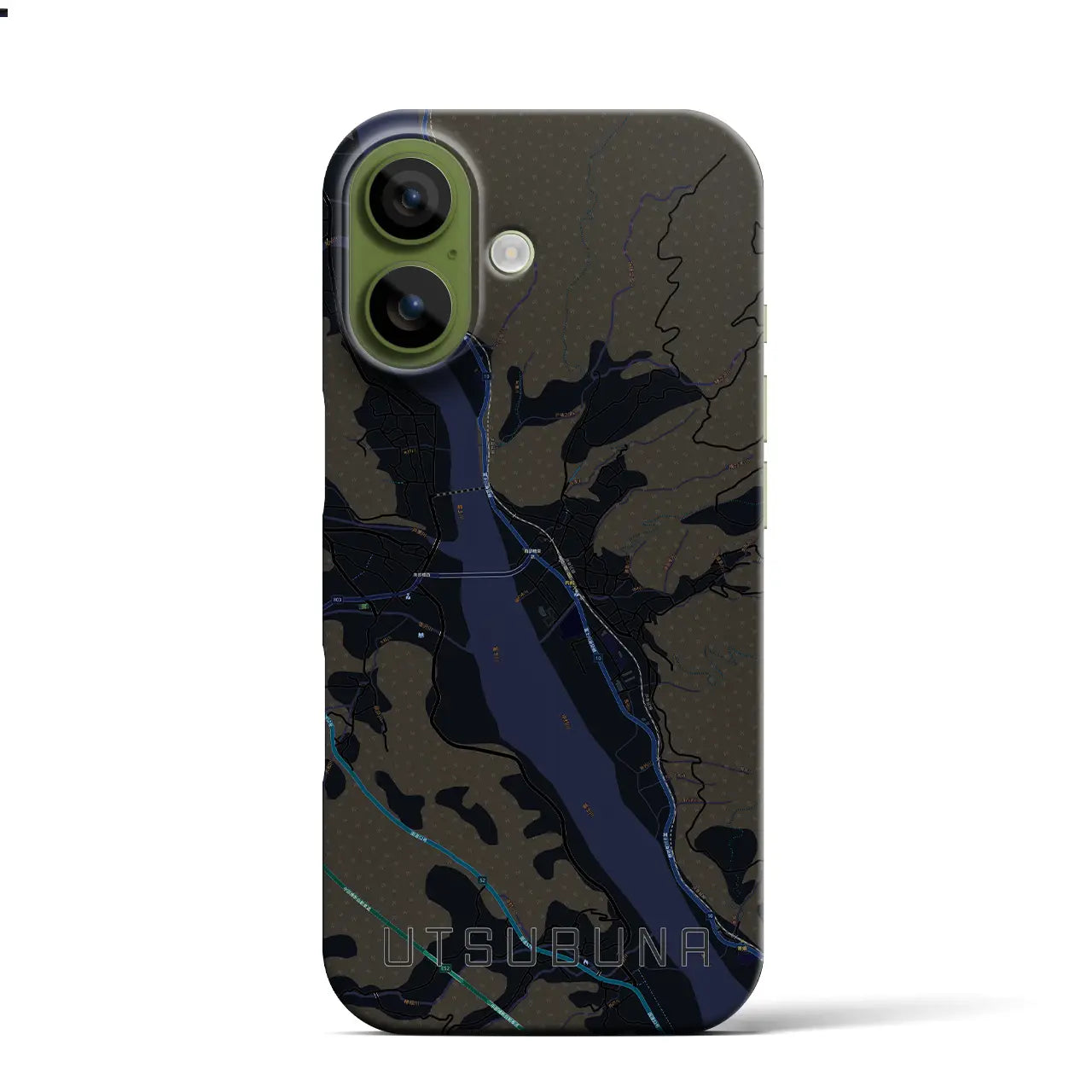 【内船(山梨県)】地図柄iPhoneケース(バックカバータイプ)