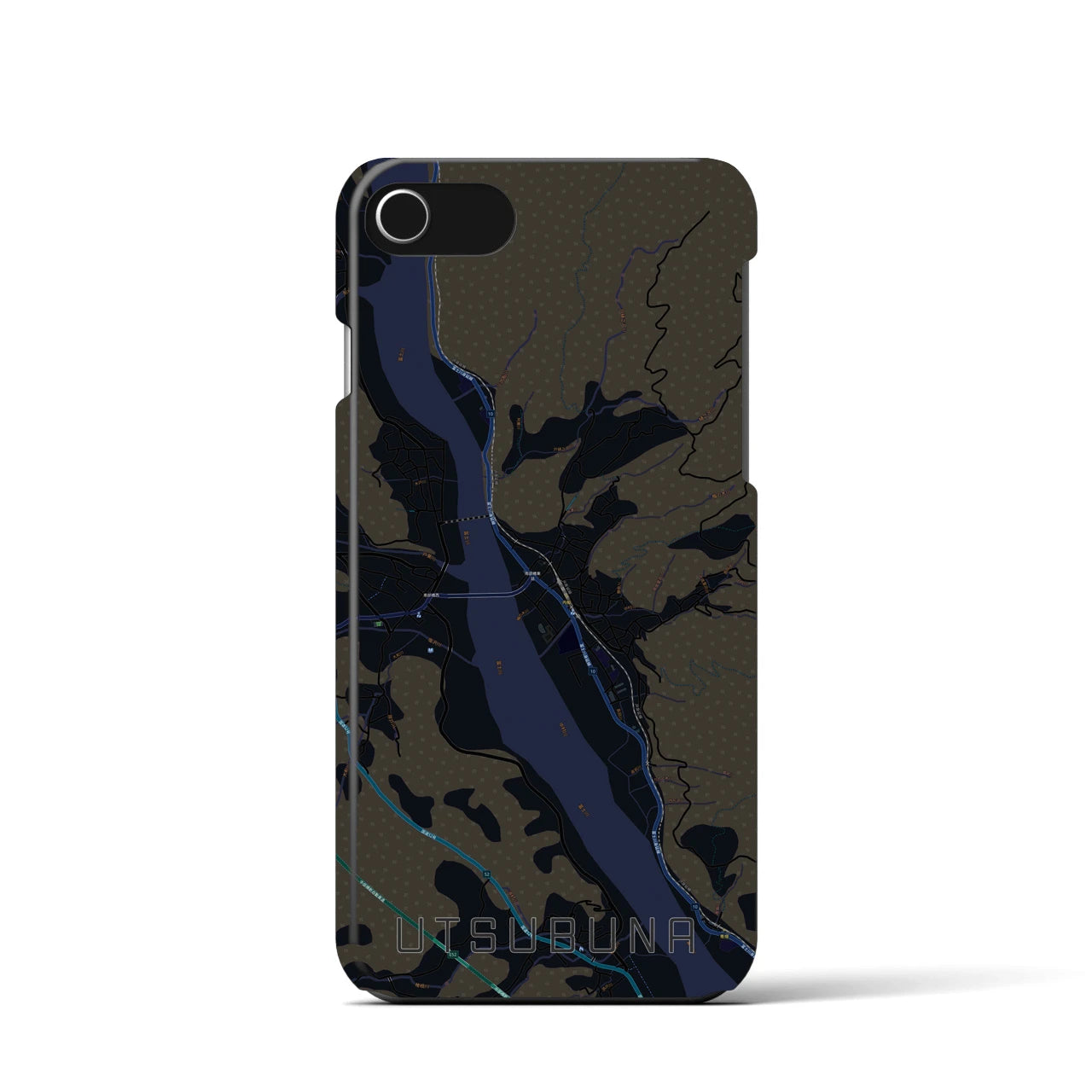 【内船(山梨県)】地図柄iPhoneケース(バックカバータイプ)