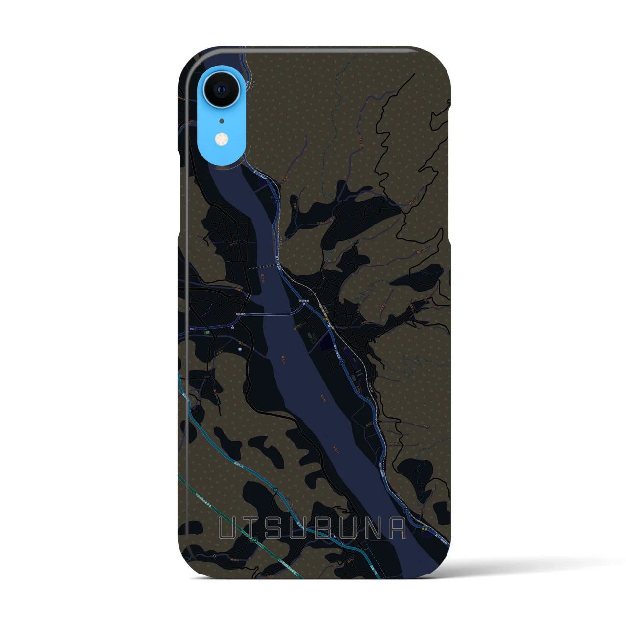 【内船(山梨県)】地図柄iPhoneケース(バックカバータイプ)