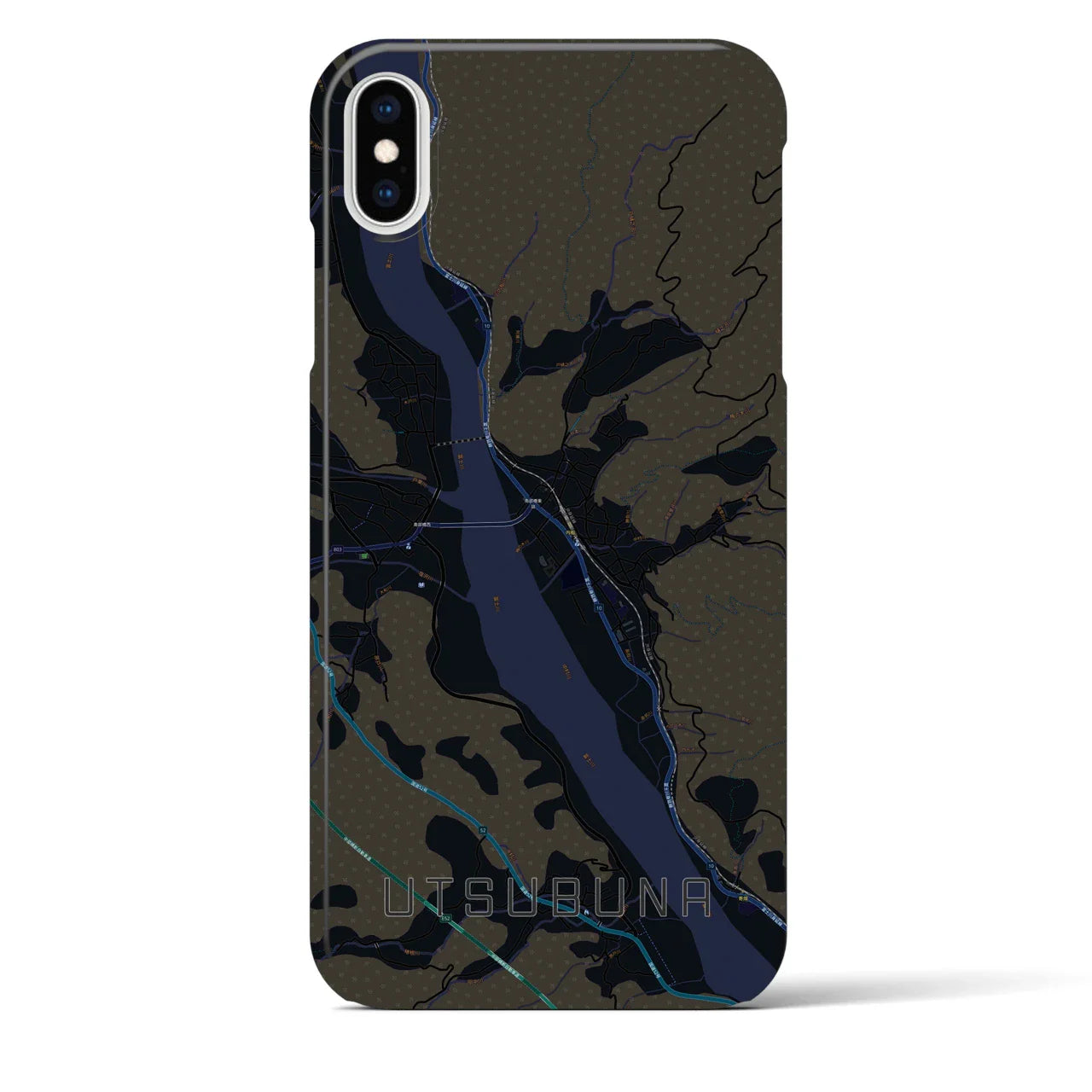 【内船(山梨県)】地図柄iPhoneケース(バックカバータイプ)