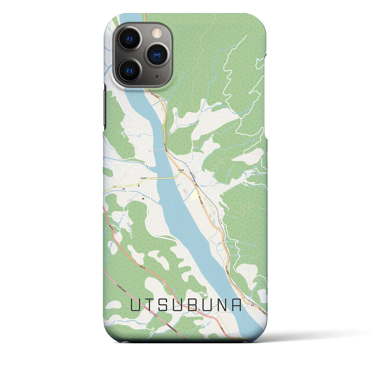 【内船(山梨県)】地図柄iPhoneケース(バックカバータイプ)