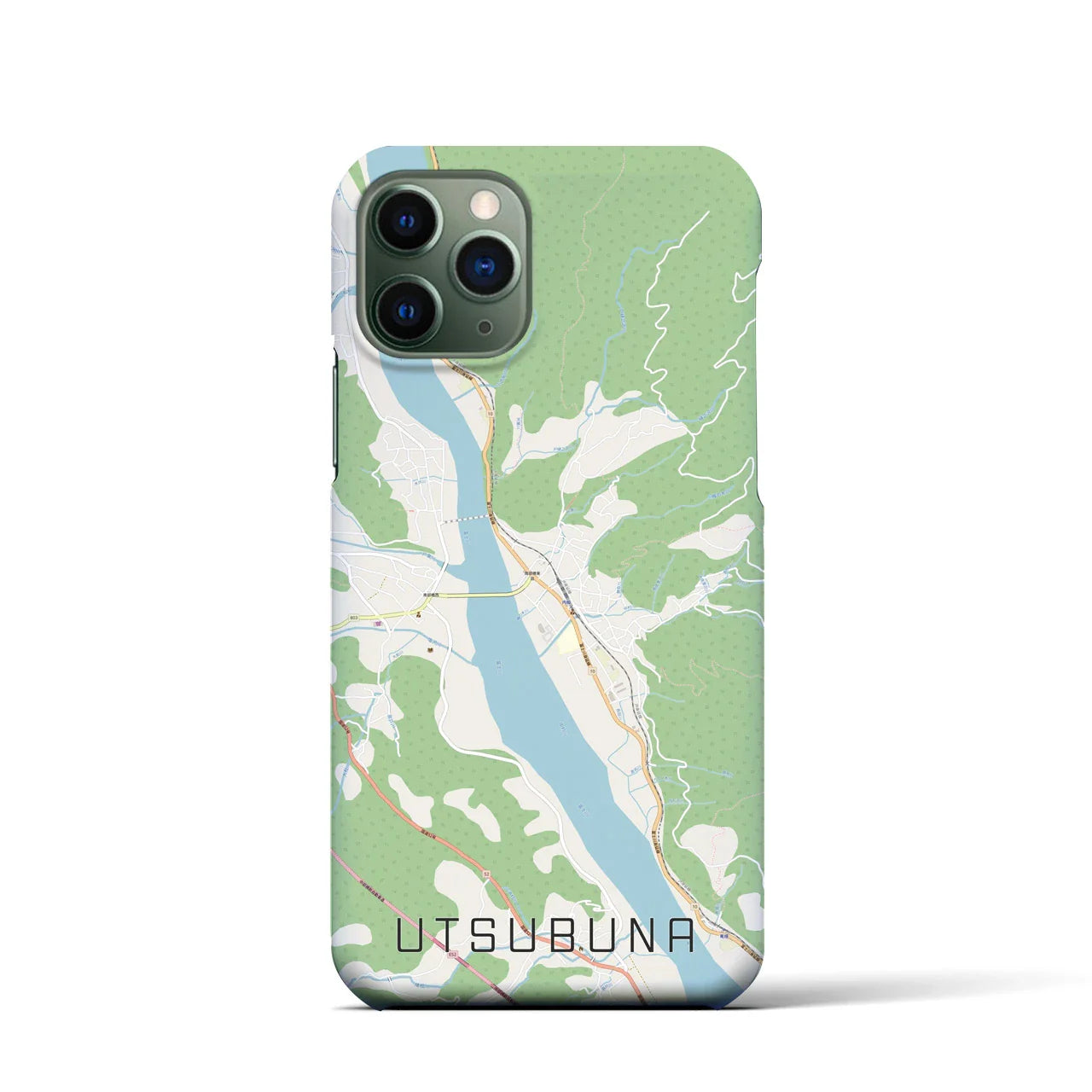 【内船(山梨県)】地図柄iPhoneケース(バックカバータイプ)