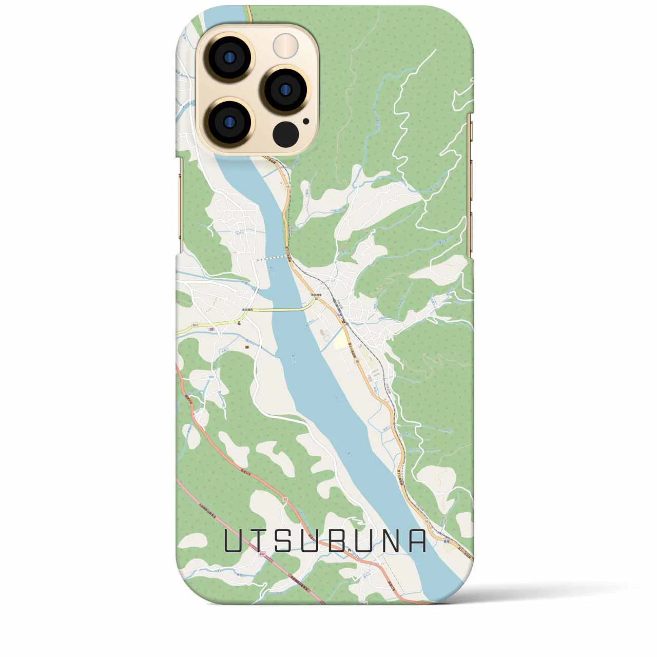 【内船(山梨県)】地図柄iPhoneケース(バックカバータイプ)
