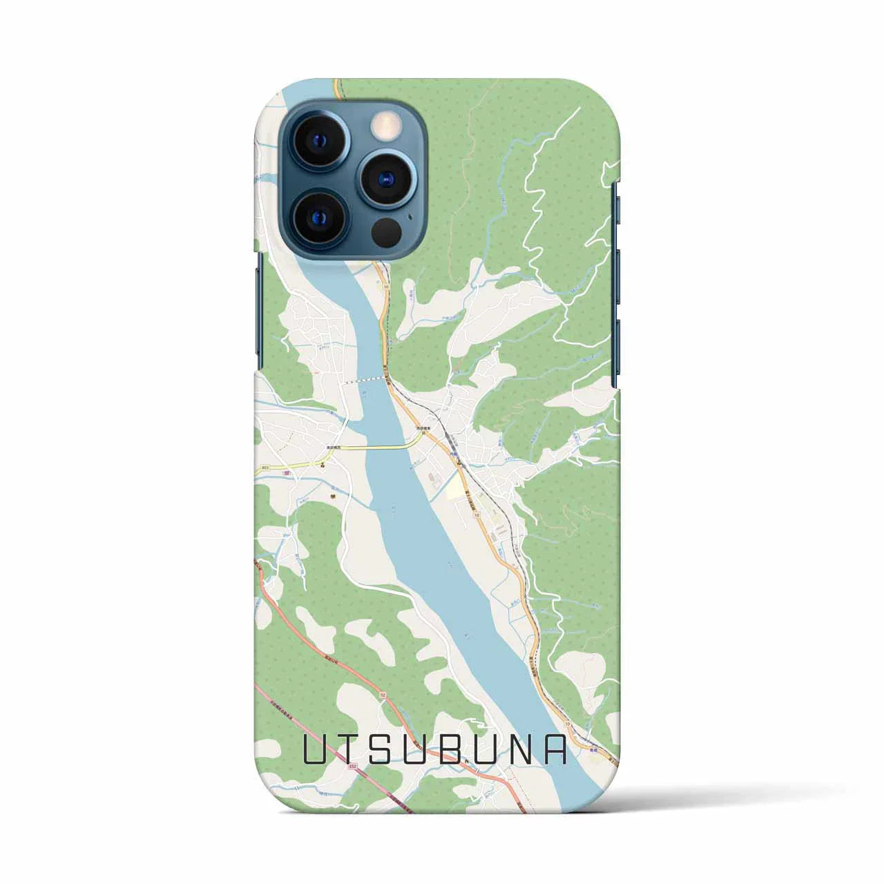 【内船(山梨県)】地図柄iPhoneケース(バックカバータイプ)