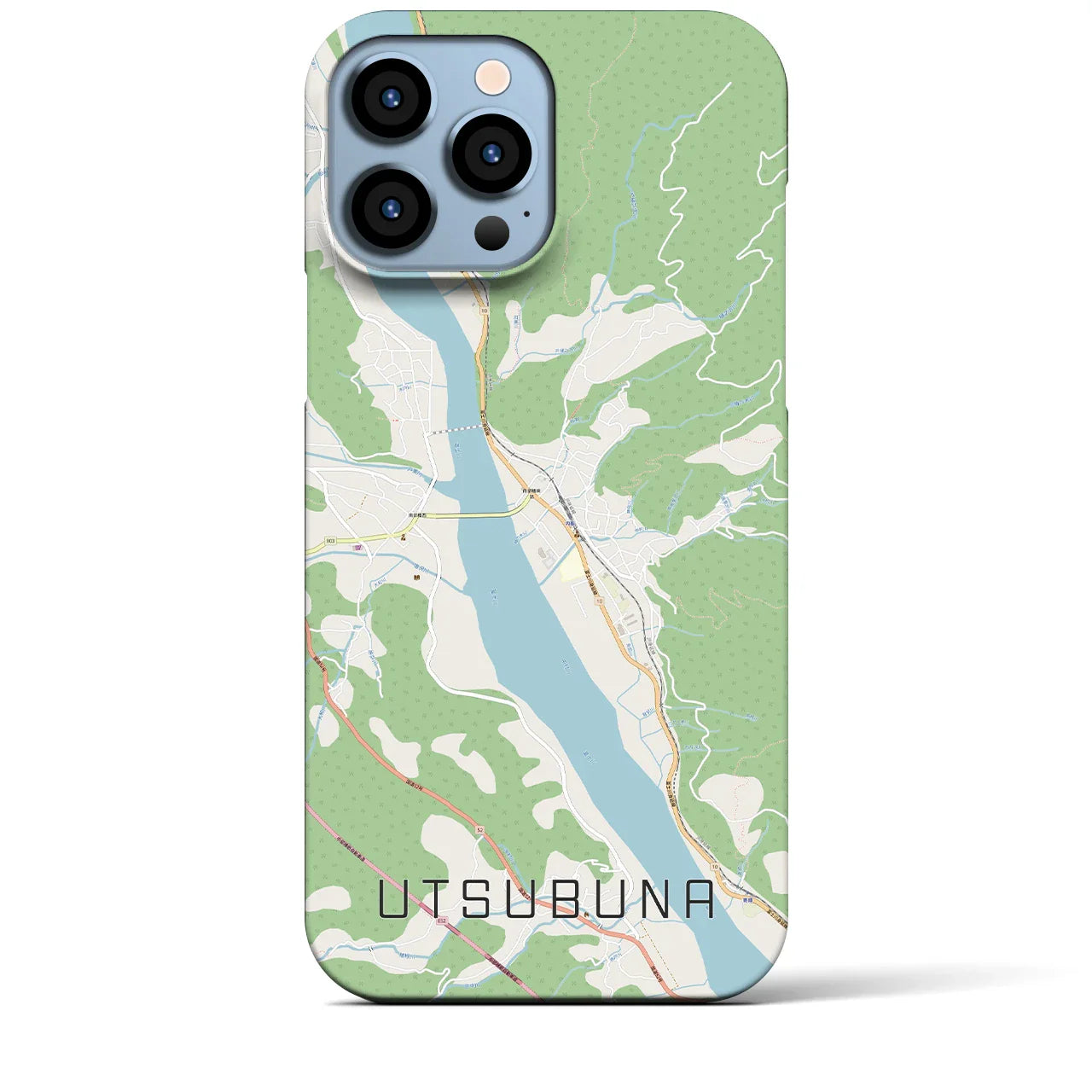 【内船(山梨県)】地図柄iPhoneケース(バックカバータイプ)