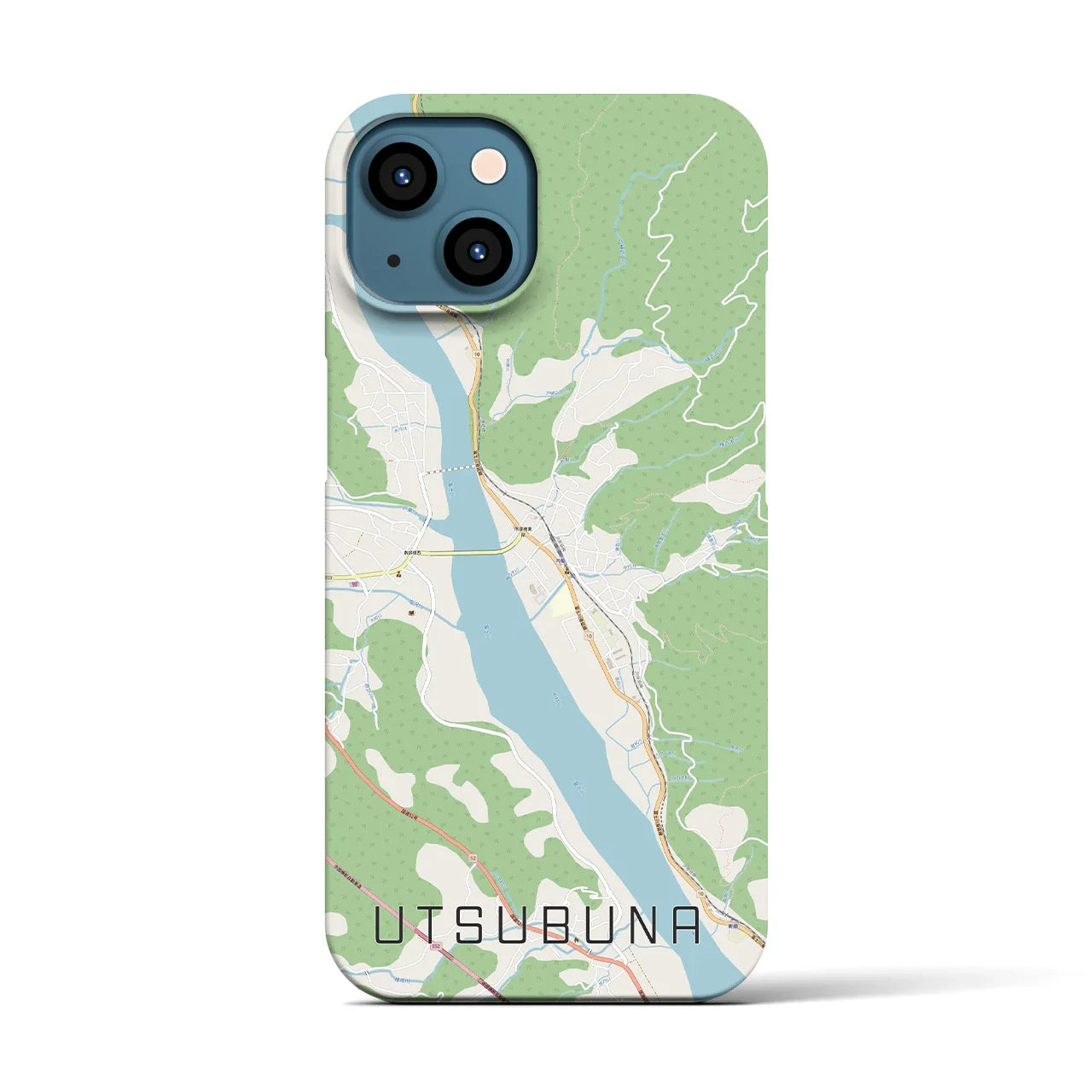 【内船(山梨県)】地図柄iPhoneケース(バックカバータイプ)