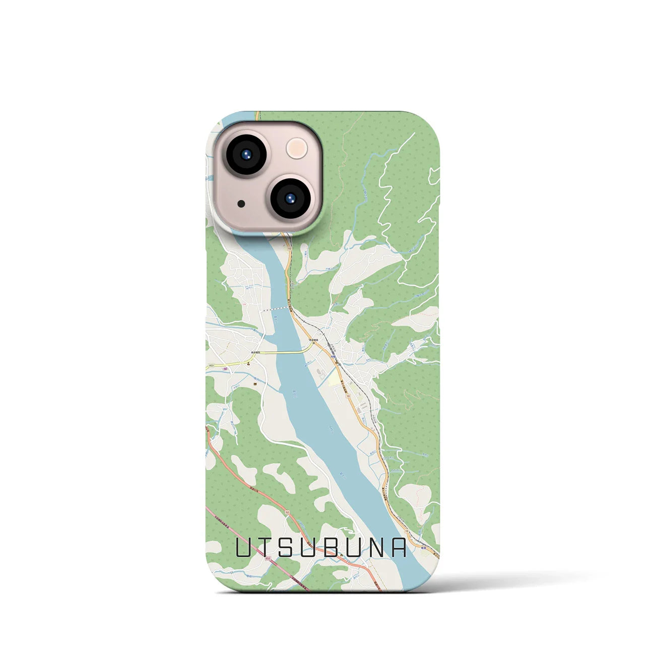 【内船(山梨県)】地図柄iPhoneケース(バックカバータイプ)