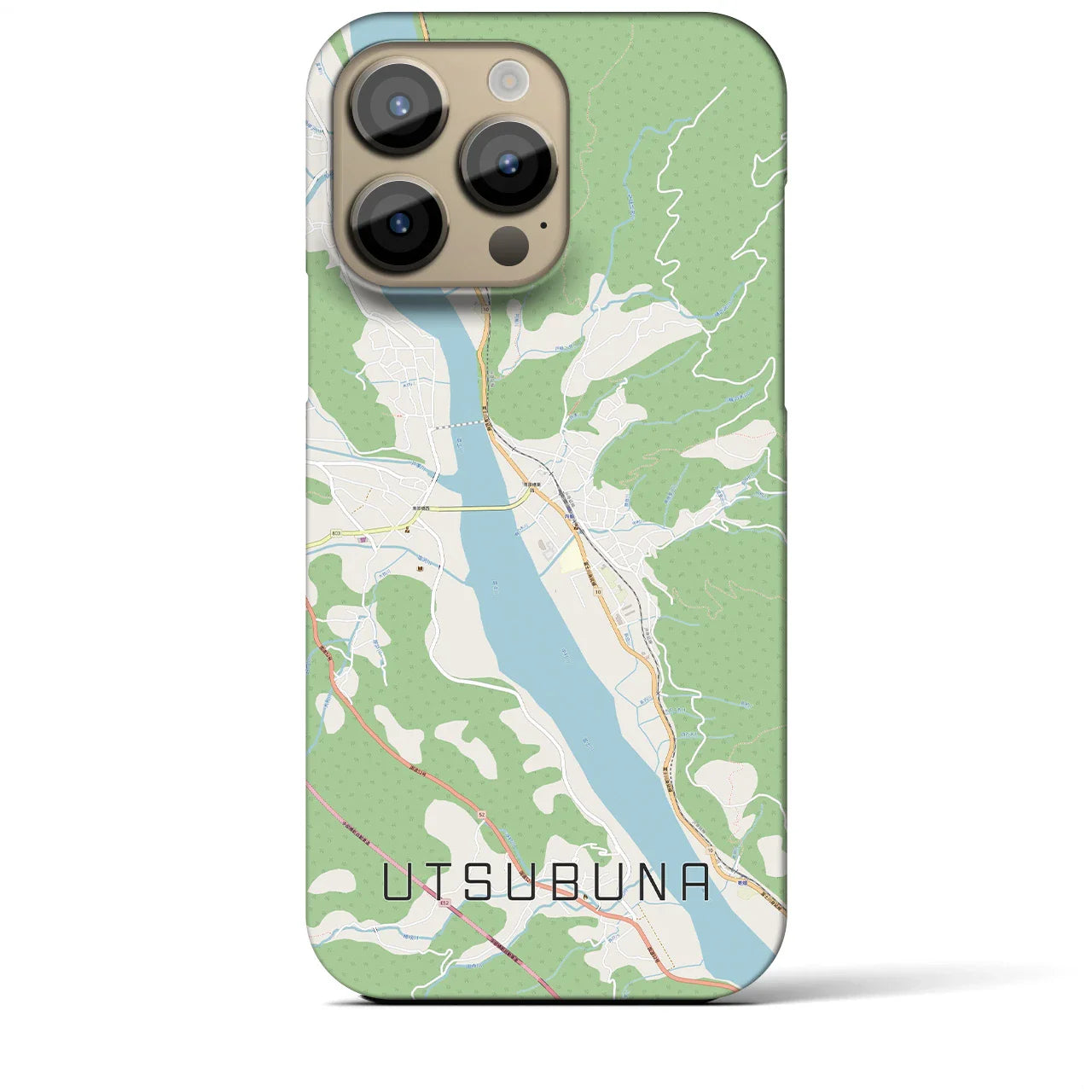 【内船(山梨県)】地図柄iPhoneケース(バックカバータイプ)