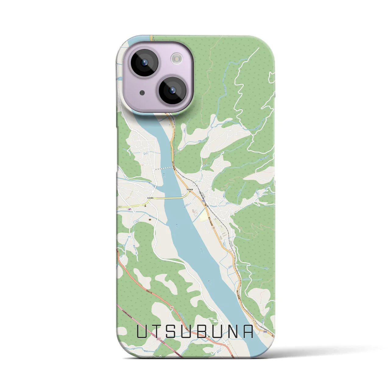 【内船(山梨県)】地図柄iPhoneケース(バックカバータイプ)