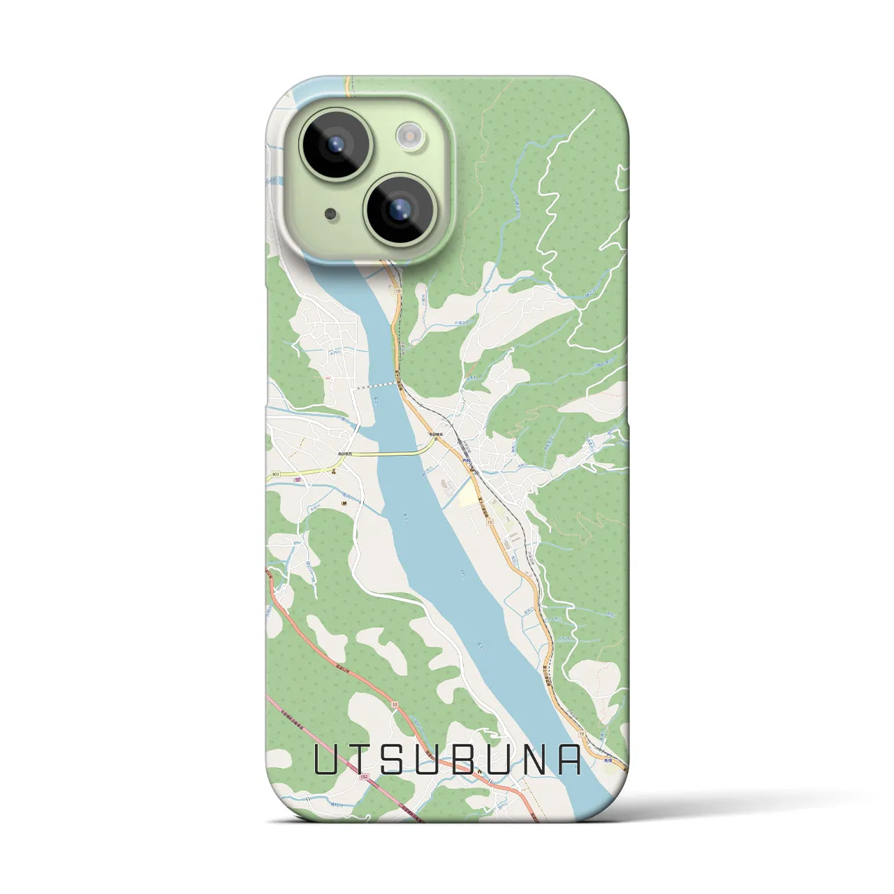 【内船(山梨県)】地図柄iPhoneケース(バックカバータイプ)