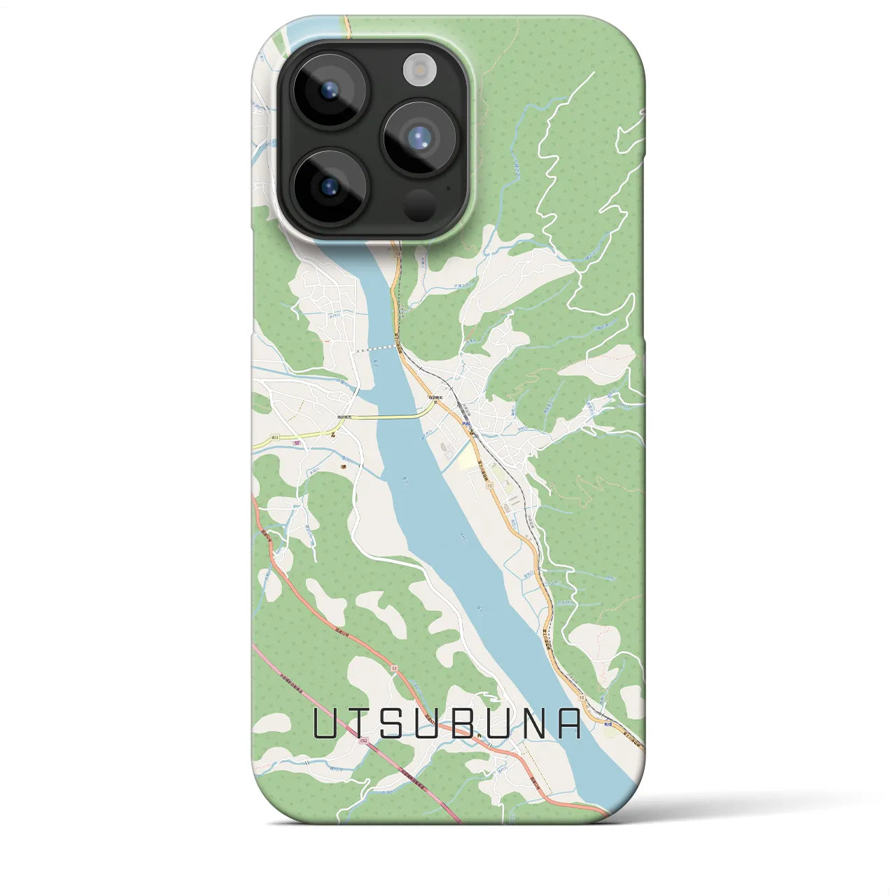 【内船(山梨県)】地図柄iPhoneケース(バックカバータイプ)