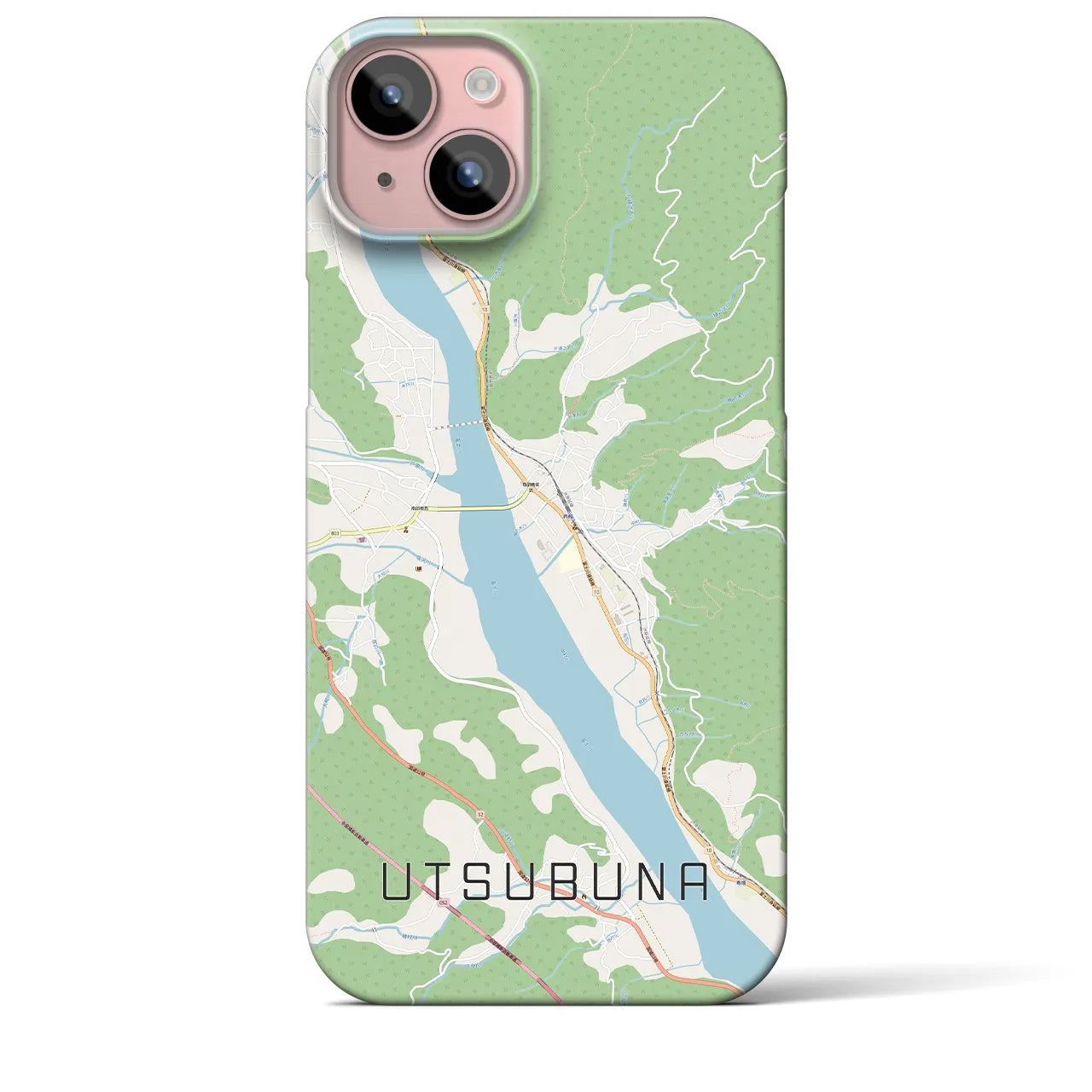 【内船(山梨県)】地図柄iPhoneケース(バックカバータイプ)