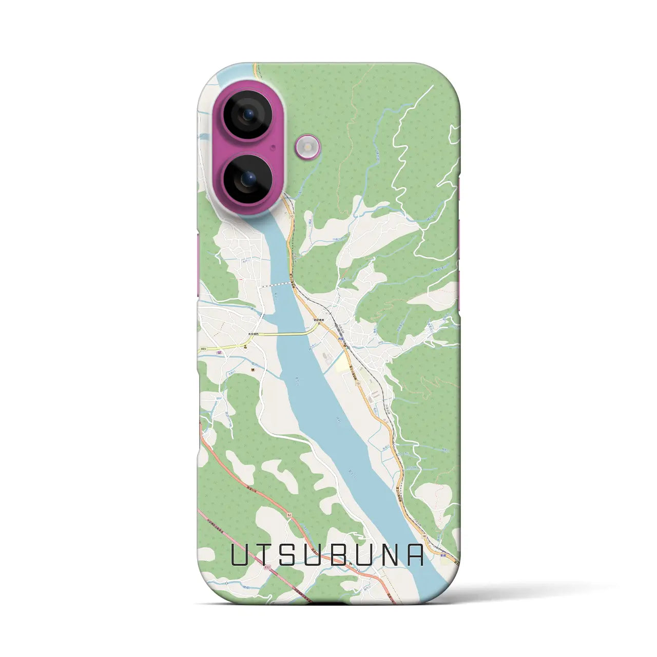 【内船(山梨県)】地図柄iPhoneケース(バックカバータイプ)