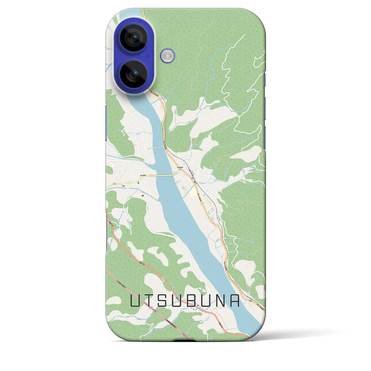 【内船(山梨県)】地図柄iPhoneケース(バックカバータイプ)