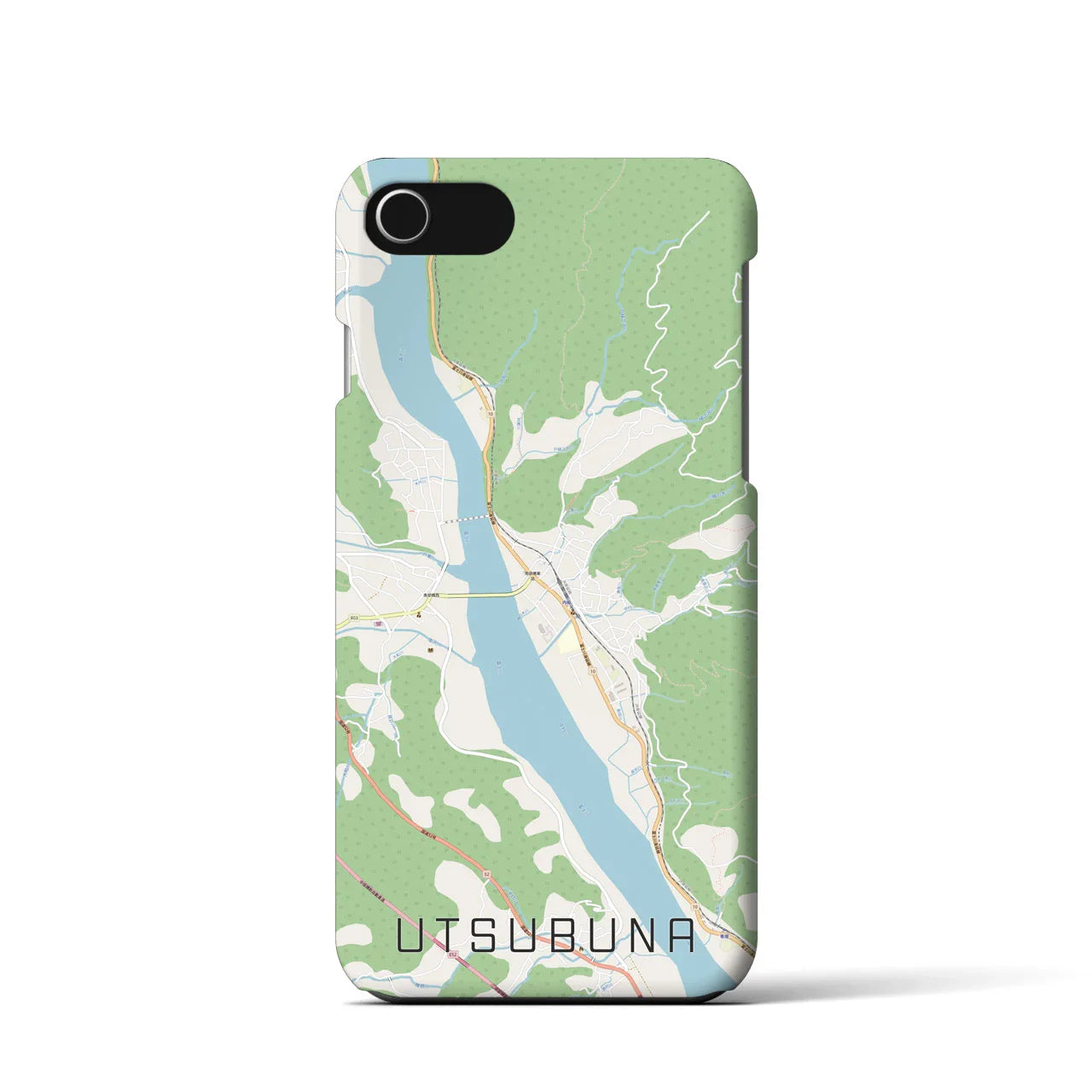 【内船(山梨県)】地図柄iPhoneケース(バックカバータイプ)