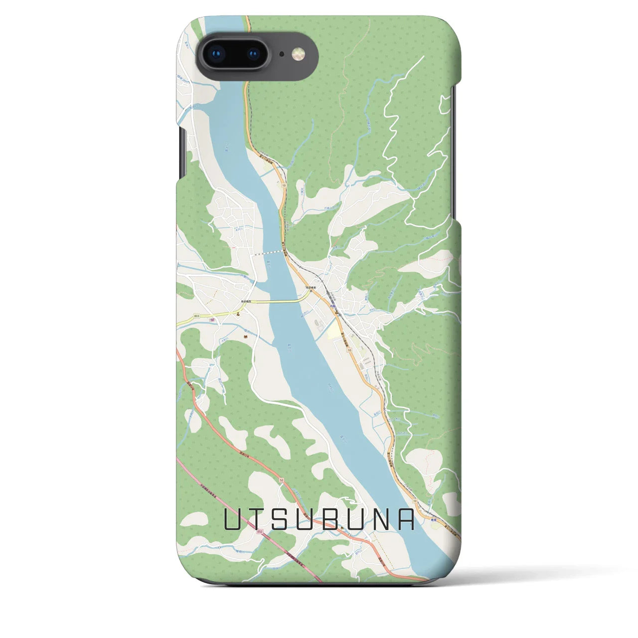【内船(山梨県)】地図柄iPhoneケース(バックカバータイプ)