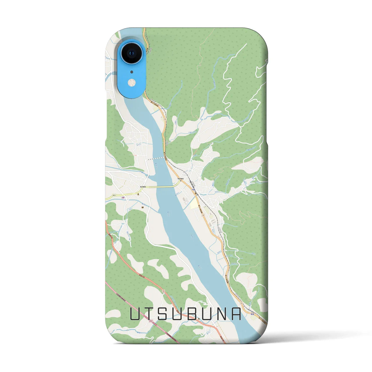 【内船(山梨県)】地図柄iPhoneケース(バックカバータイプ)