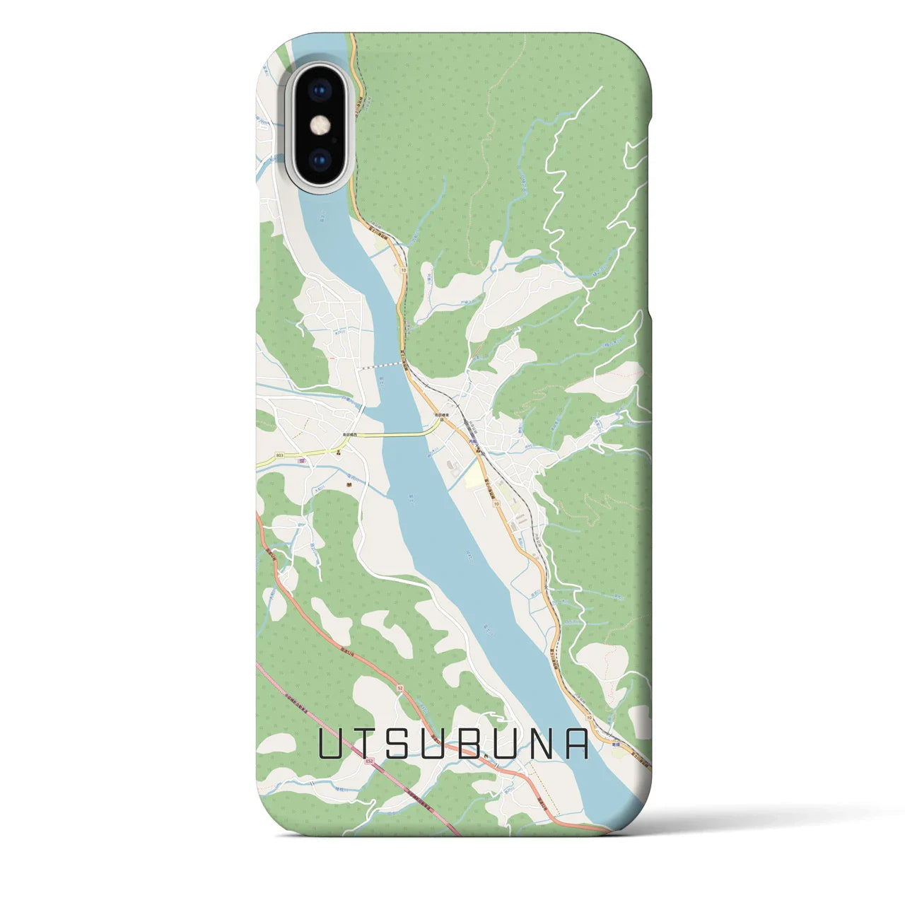 【内船(山梨県)】地図柄iPhoneケース(バックカバータイプ)