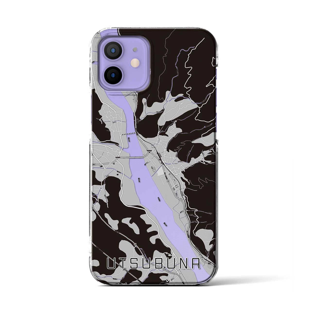 【内船(山梨県)】地図柄iPhoneケース(クリアタイプ)