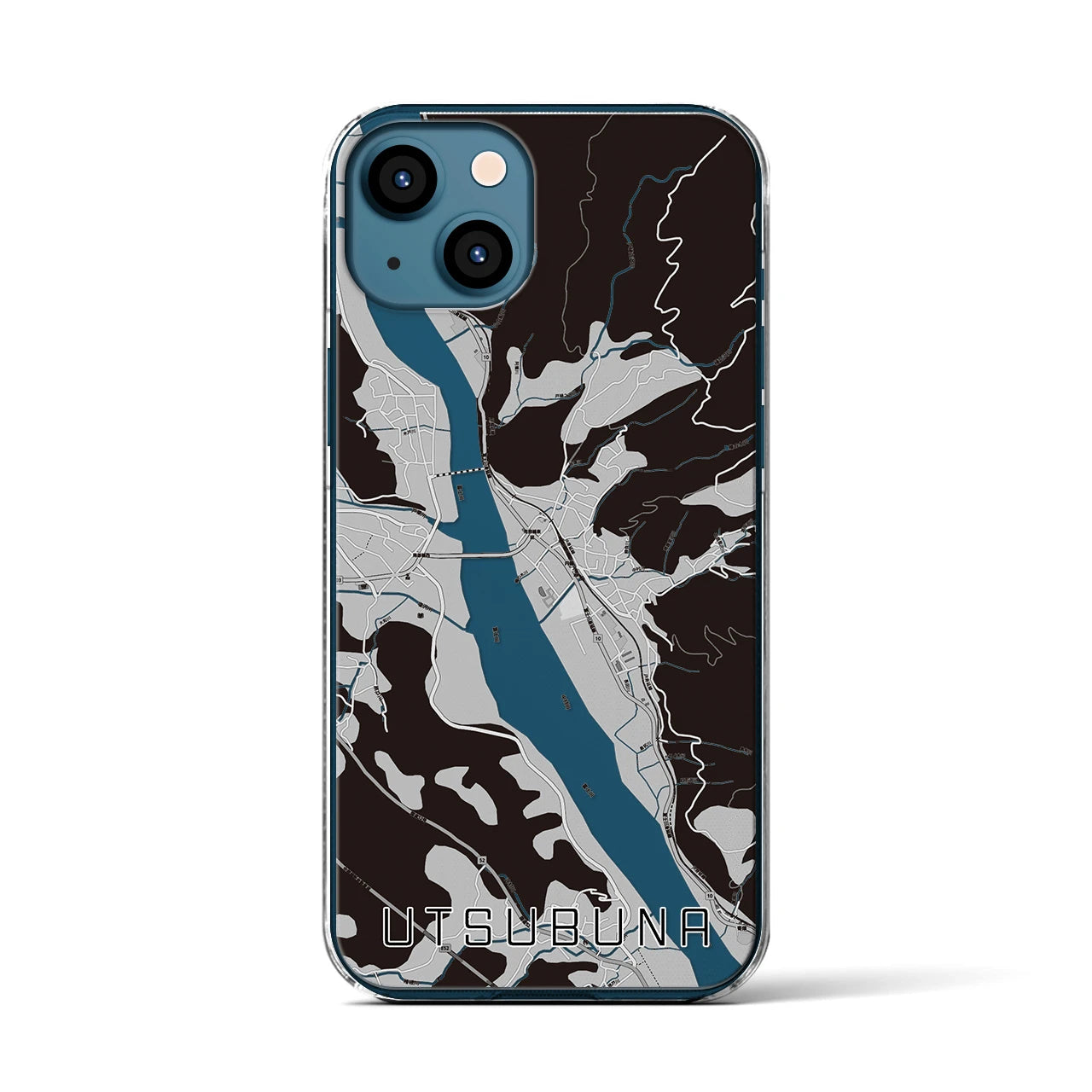【内船(山梨県)】地図柄iPhoneケース(クリアタイプ)