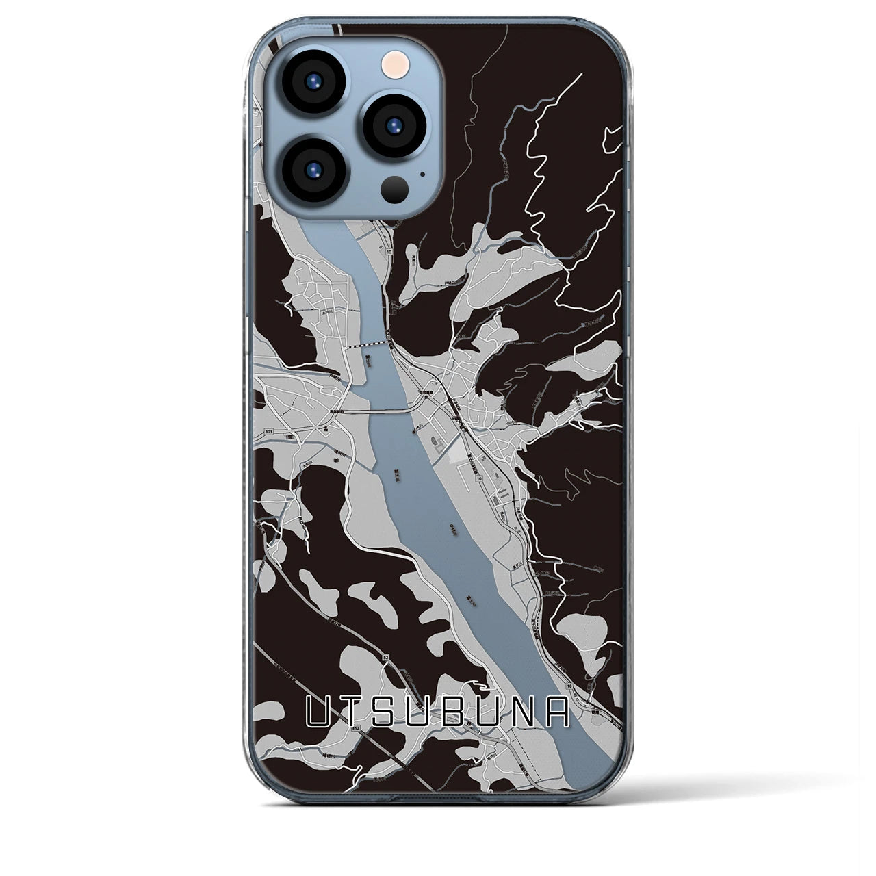 【内船(山梨県)】地図柄iPhoneケース(クリアタイプ)