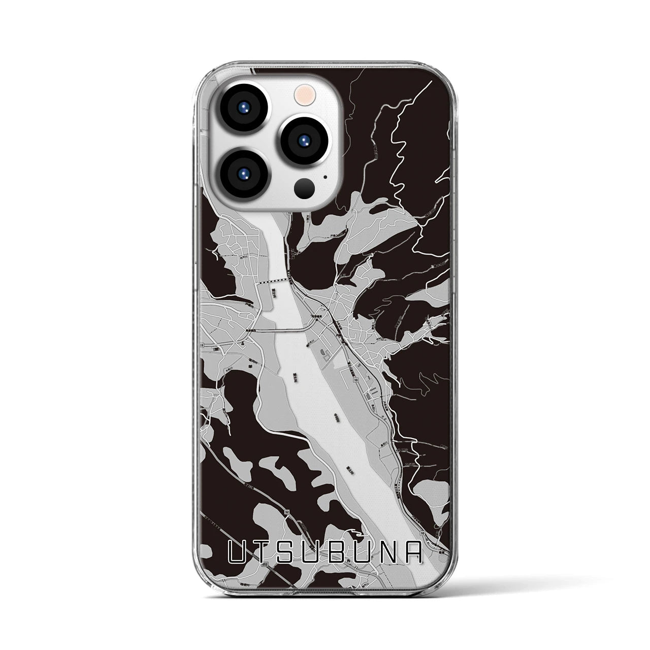 【内船(山梨県)】地図柄iPhoneケース(クリアタイプ)