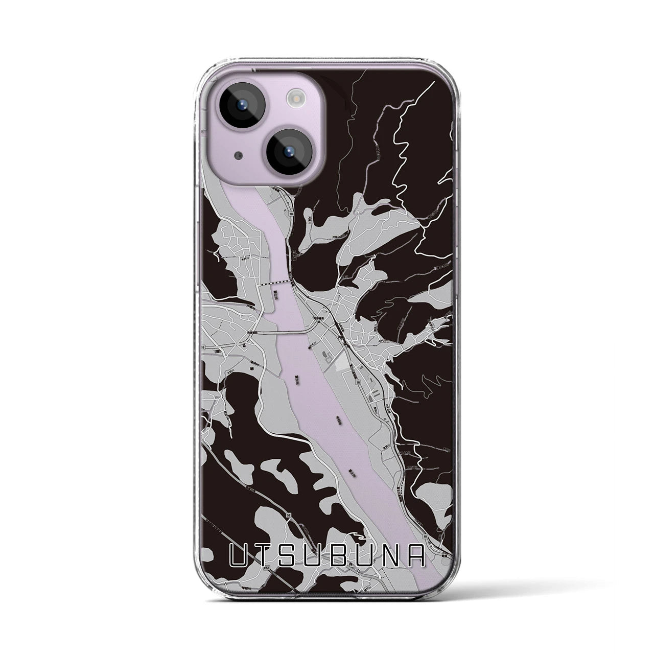 【内船(山梨県)】地図柄iPhoneケース(クリアタイプ)