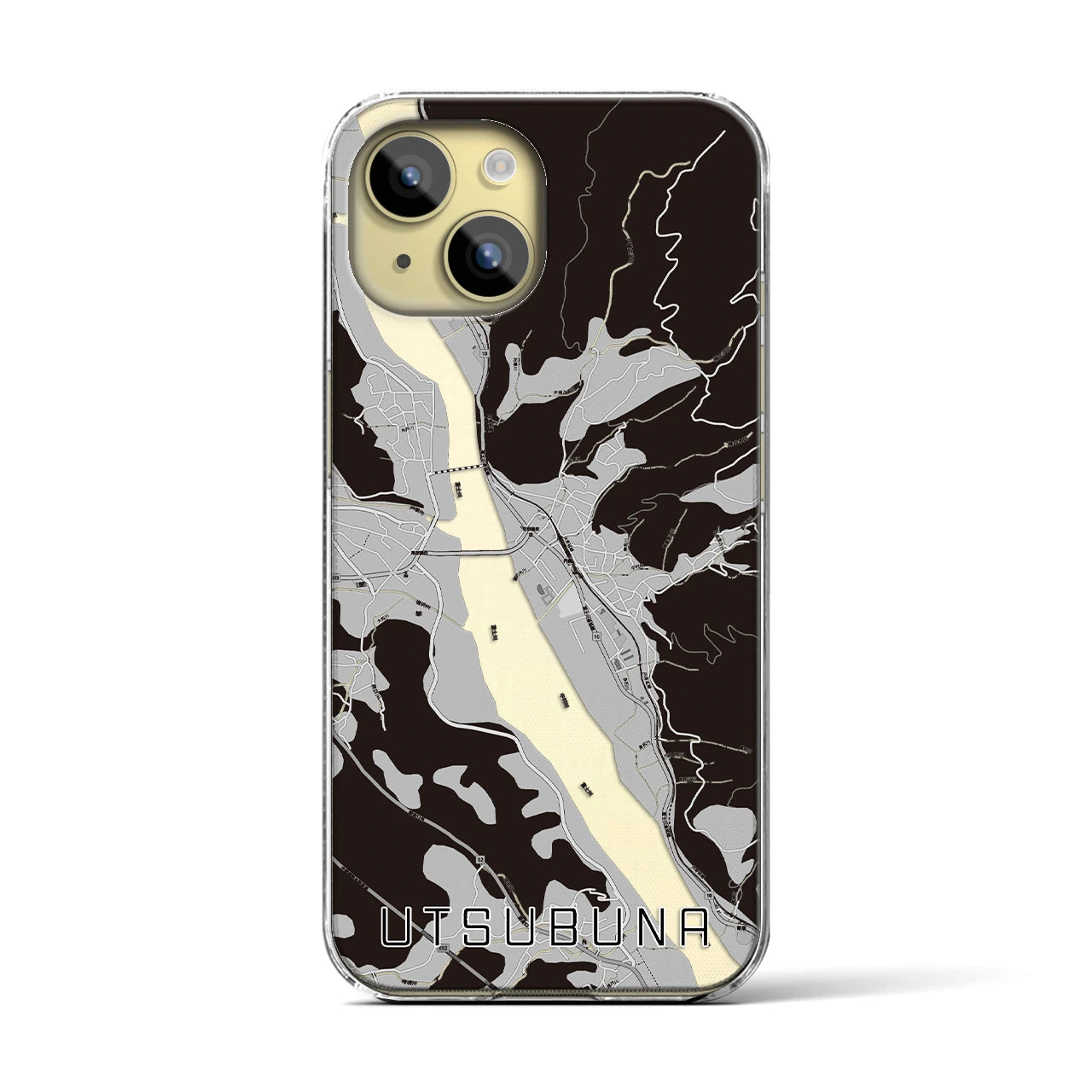 【内船(山梨県)】地図柄iPhoneケース(クリアタイプ)