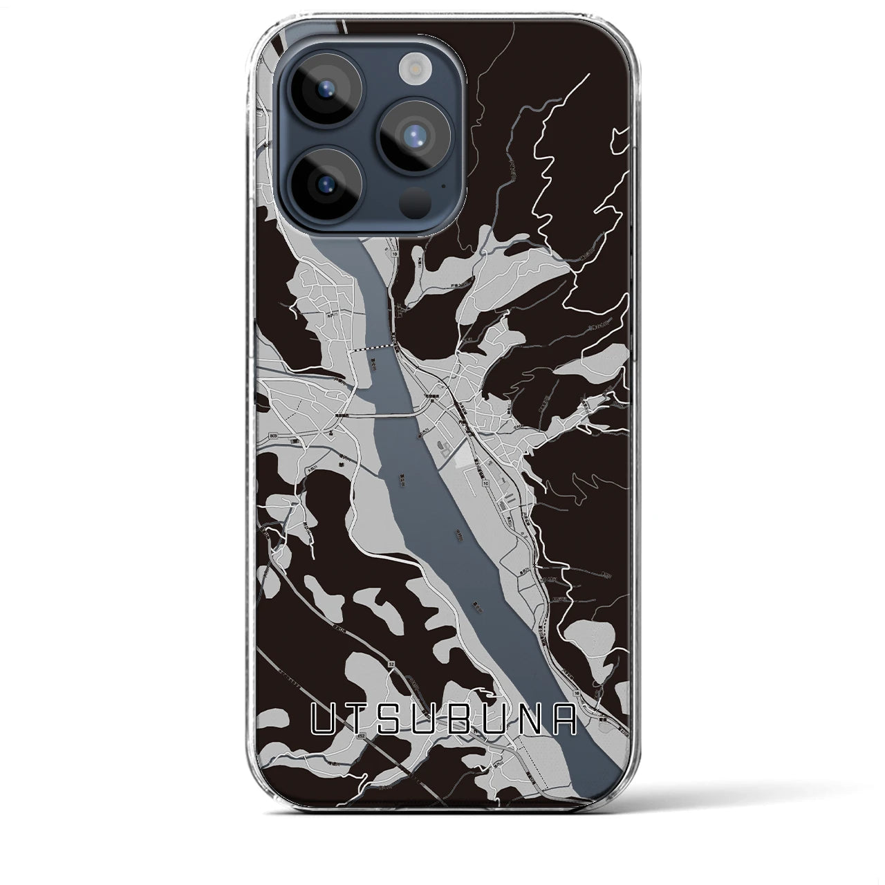 【内船(山梨県)】地図柄iPhoneケース(クリアタイプ)