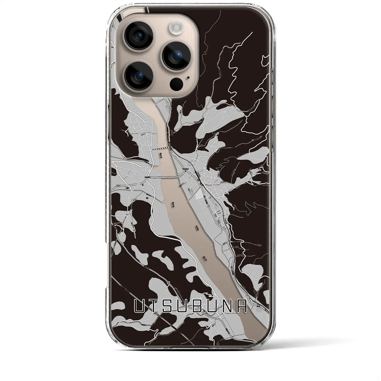 【内船(山梨県)】地図柄iPhoneケース(クリアタイプ)