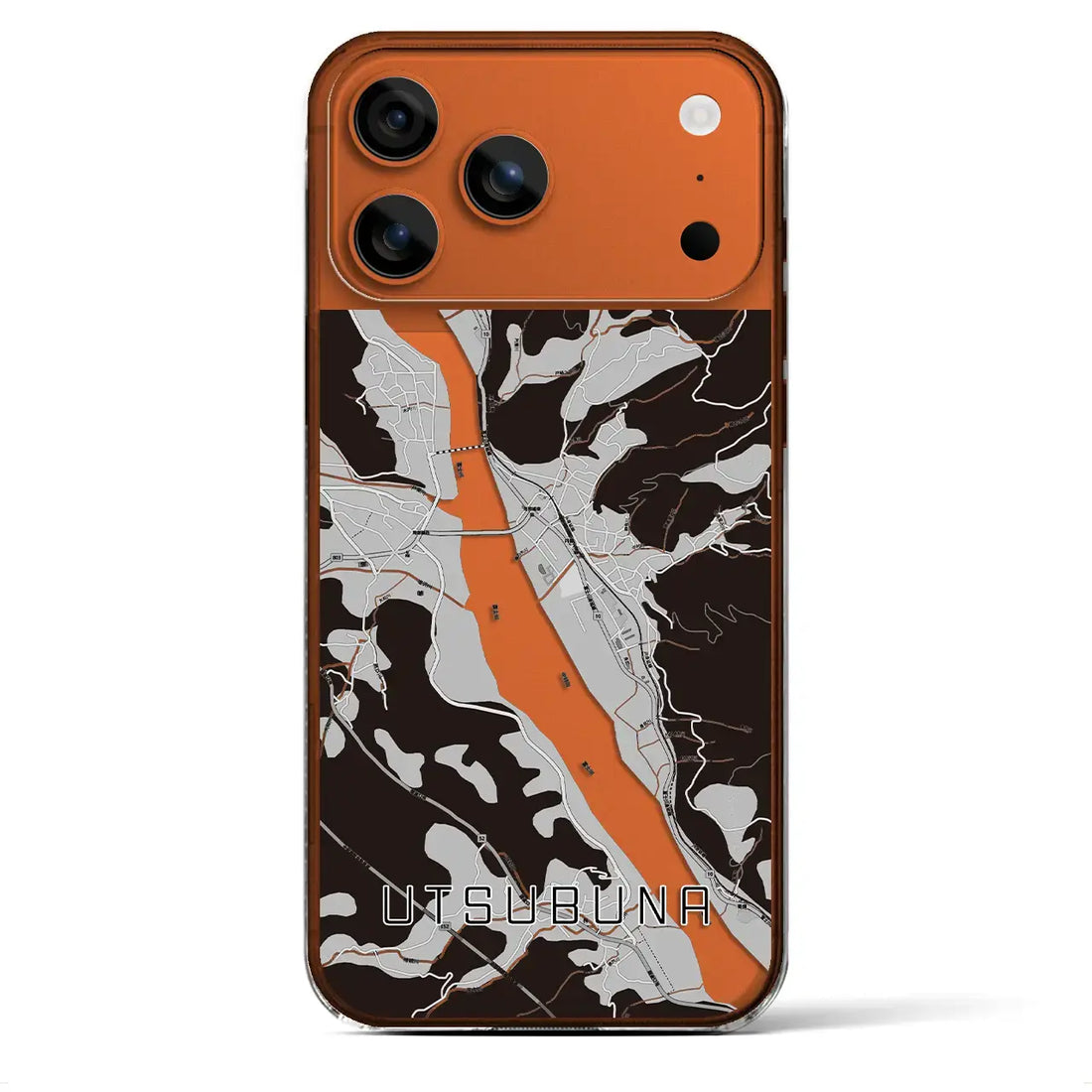 【内船(山梨県)】地図柄iPhoneケース(クリアタイプ)