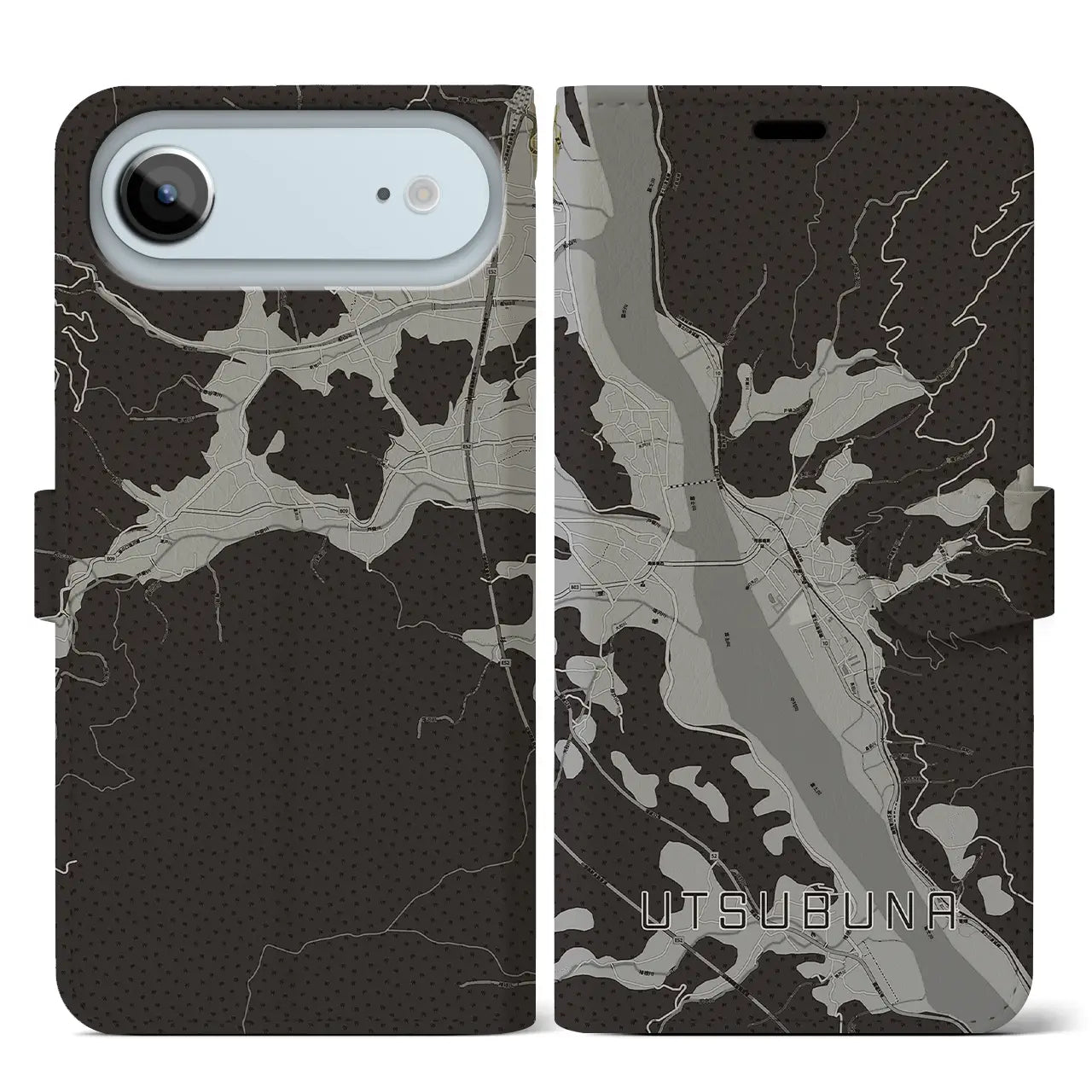 【内船(山梨県)】地図柄iPhoneケース(手帳タイプ)