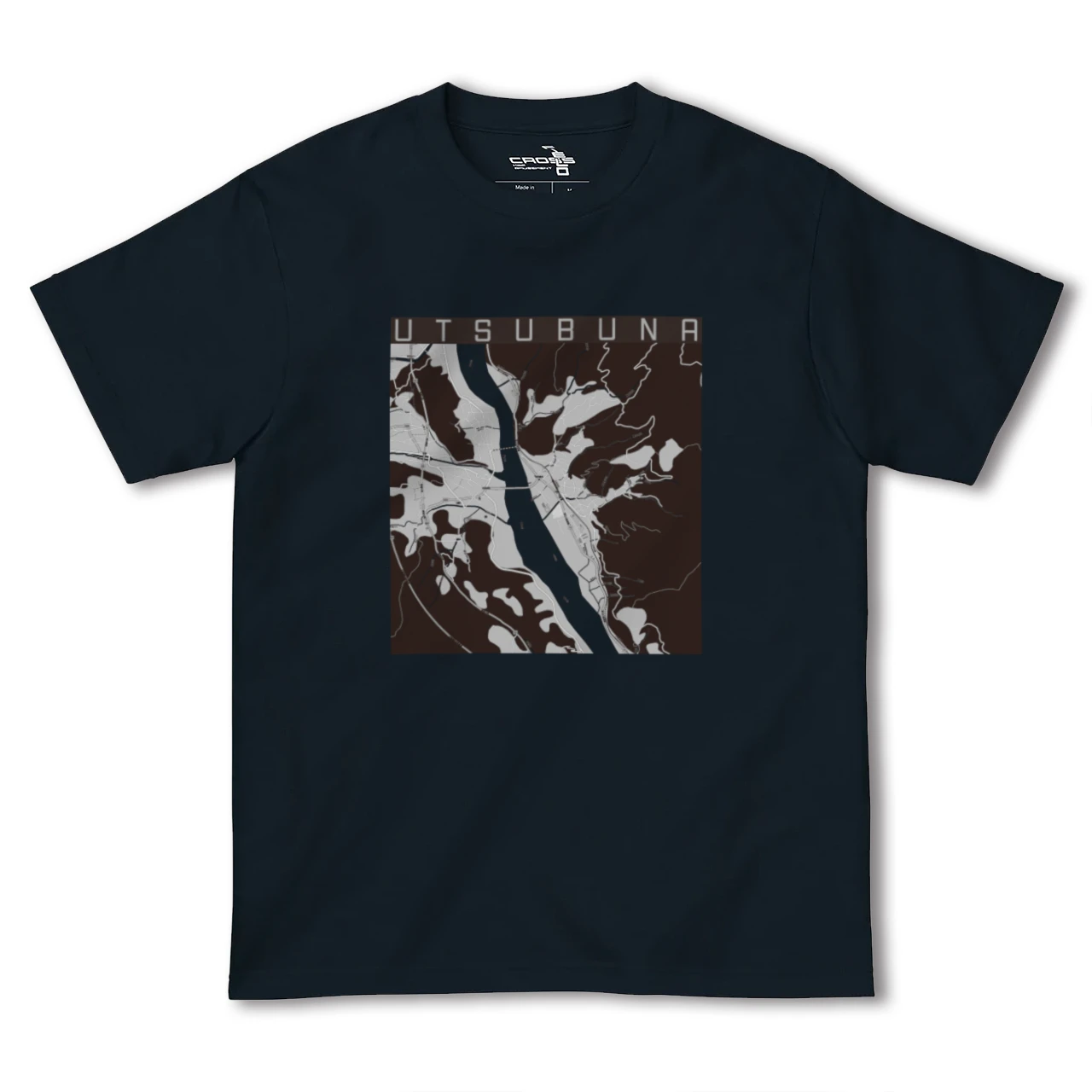【内船(山梨県)】地図柄ヘビーウェイトTシャツ