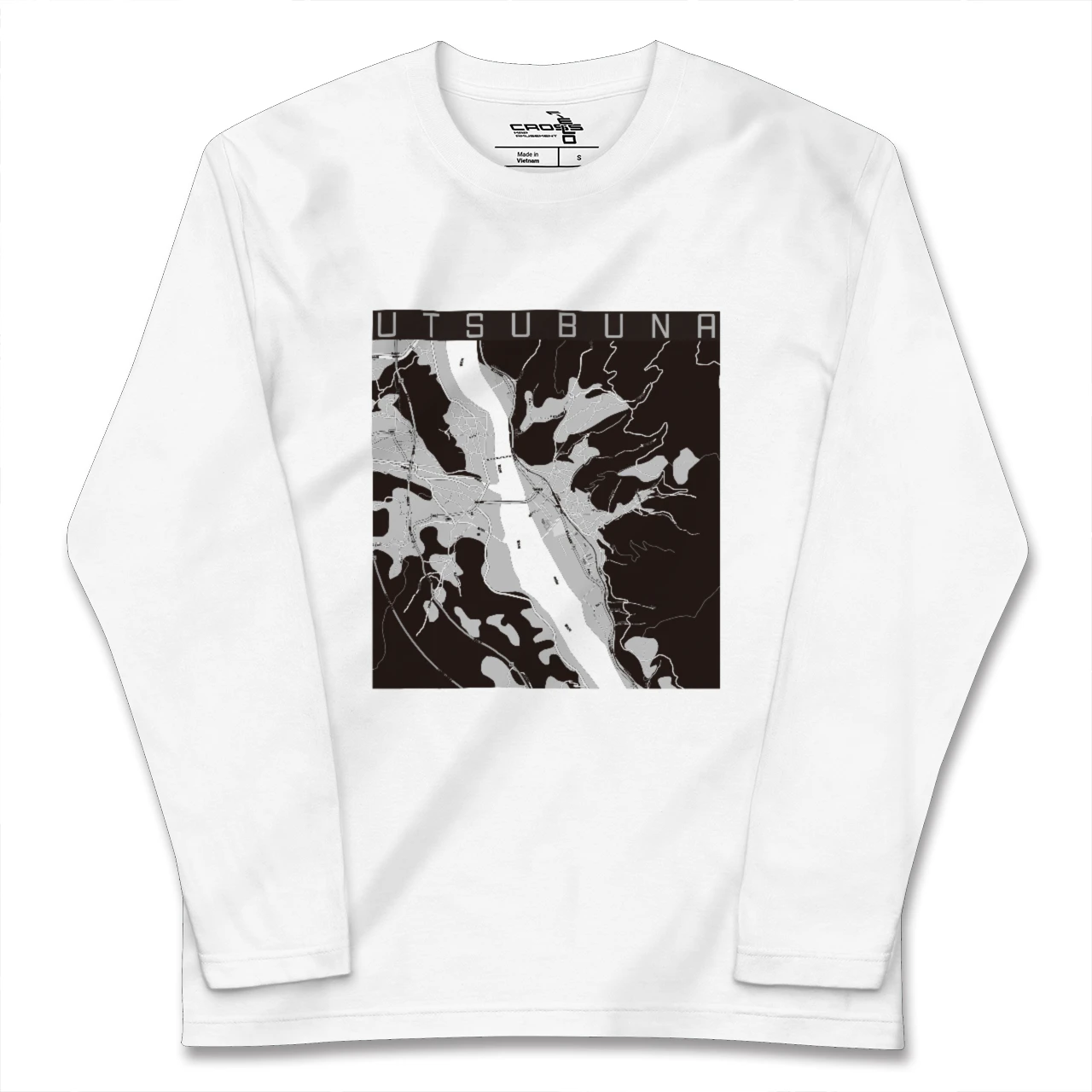 【内船(山梨県)】地図柄ロングスリーブTシャツ